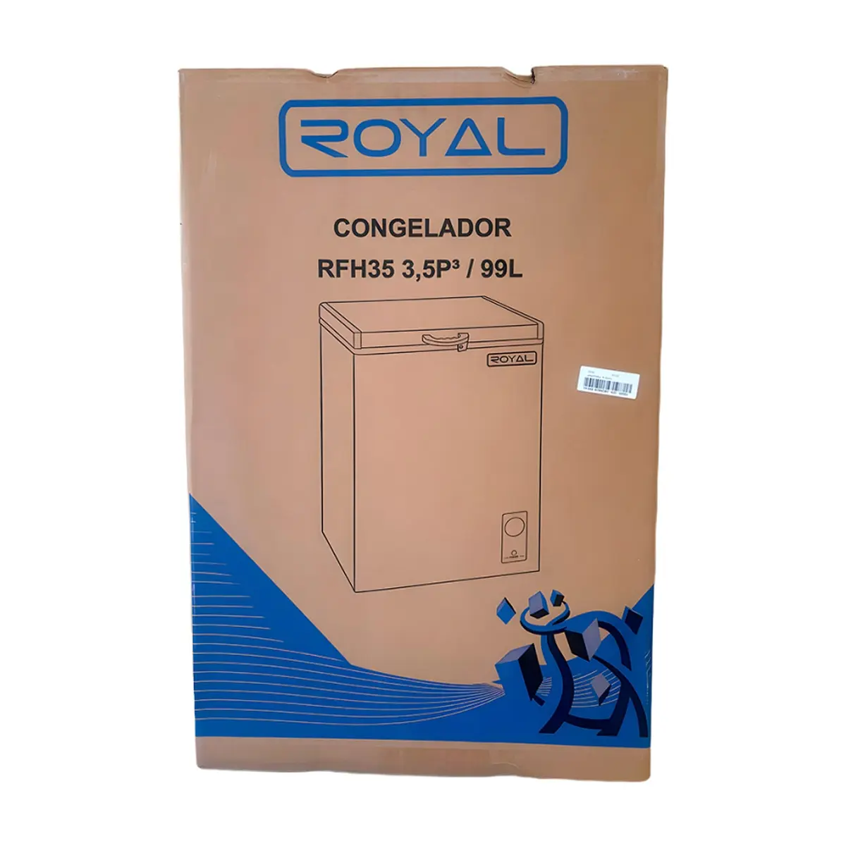 Congelador horizontal de 3.5 pies cúbicos (99 L) color blanco Royal RFH35 - Miniatura 2