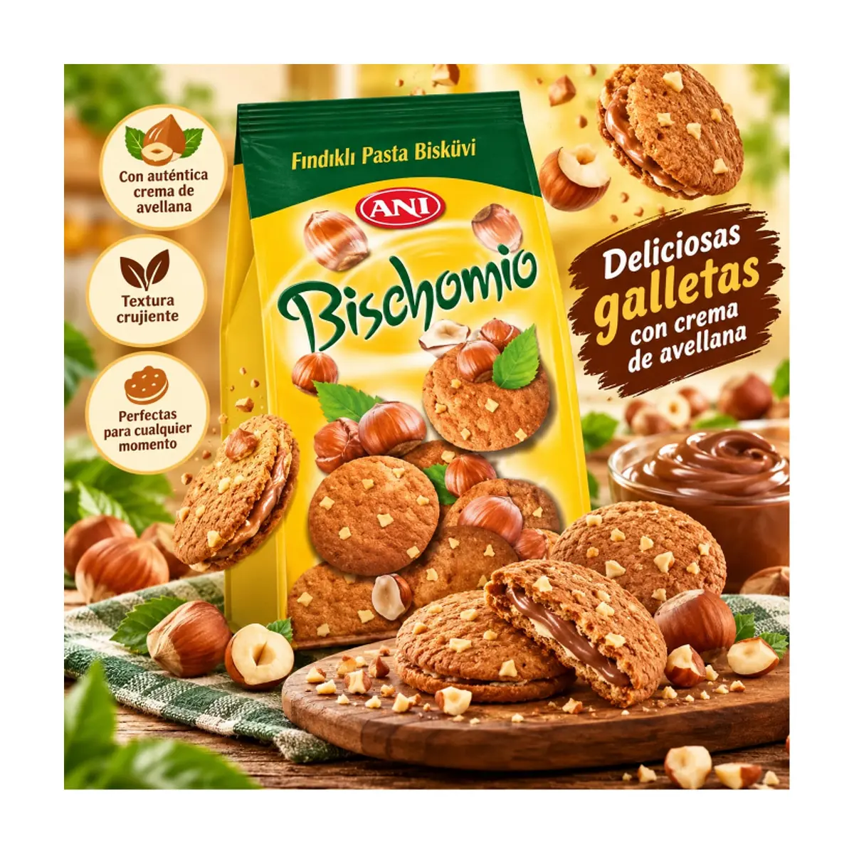 Torta de galleta con avellanas ANI (125 g / 4.4 oz) - Thumbnail 5
