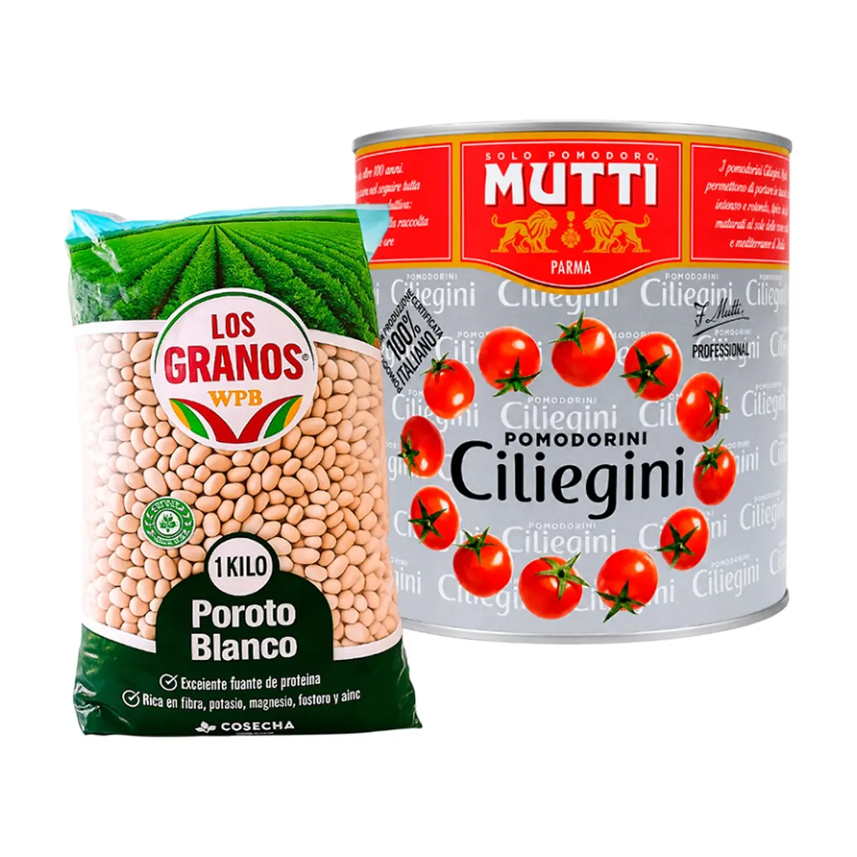 Combo: Poroto blancos + Tomates cherry en conserva