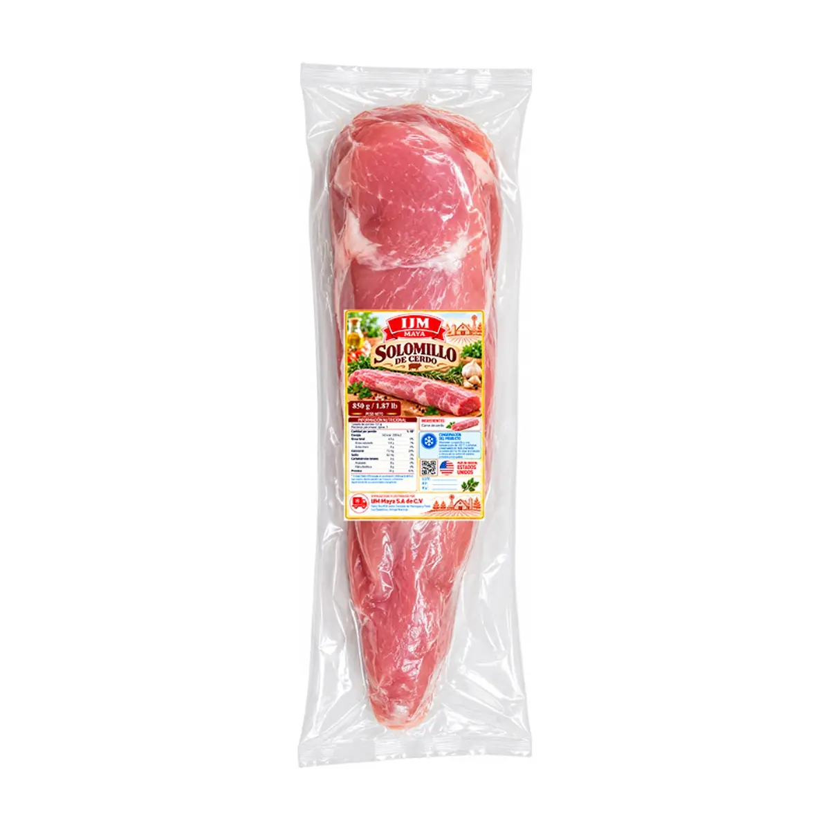 Solomillo de cerdo IJM Maya (850 g / 1.87 lb) - Imagen 1