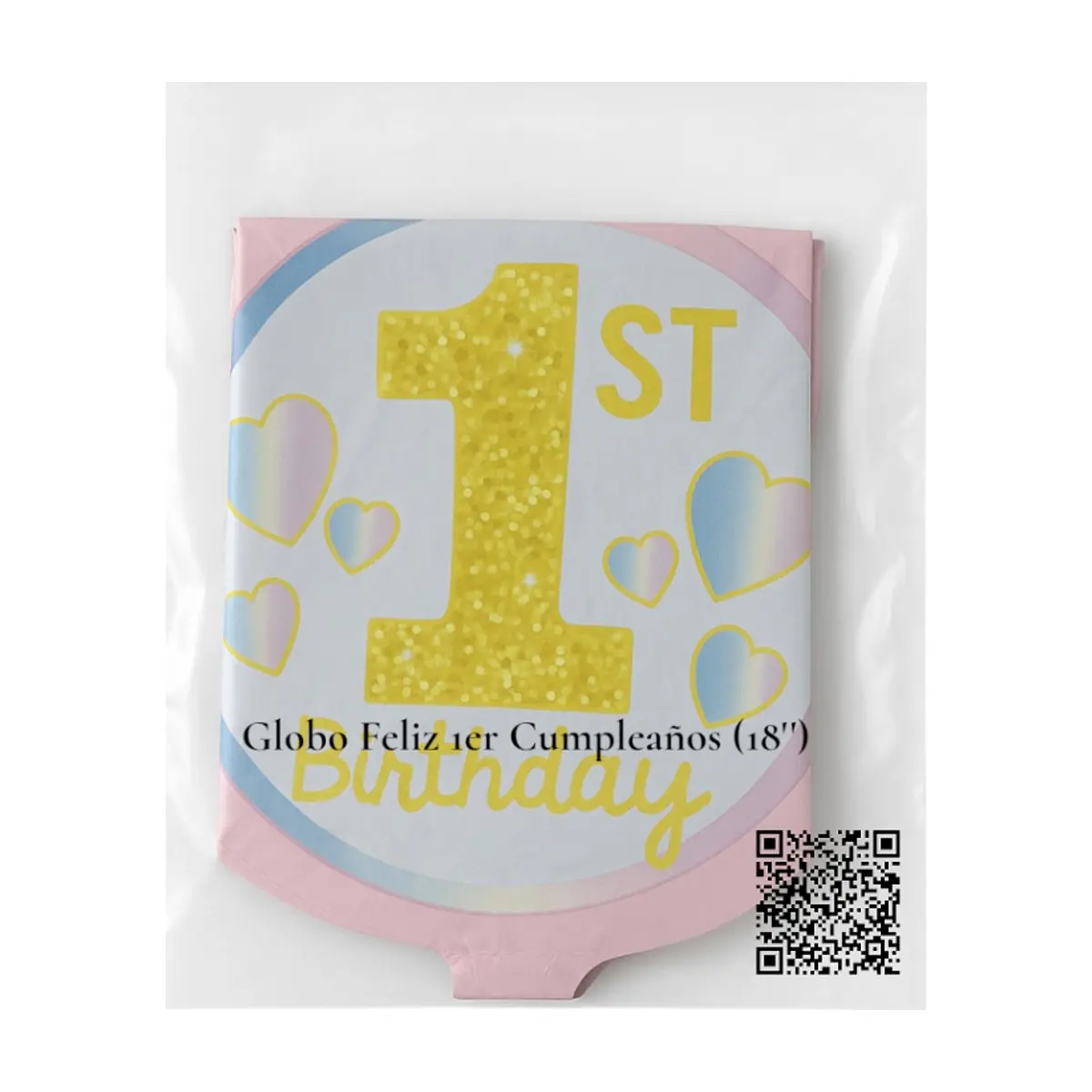 Globo Feliz 1er Cumpleaños Ballon (17 pulgadas) - Thumbnail 2