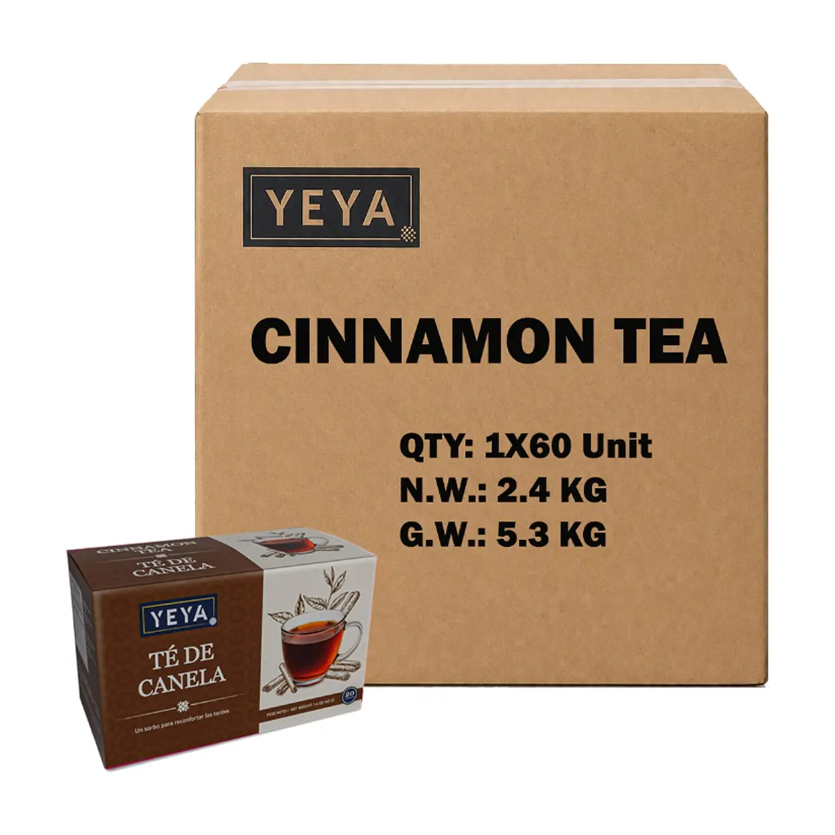Té de canela YEYA (60 x 40 g / 1.4 oz)