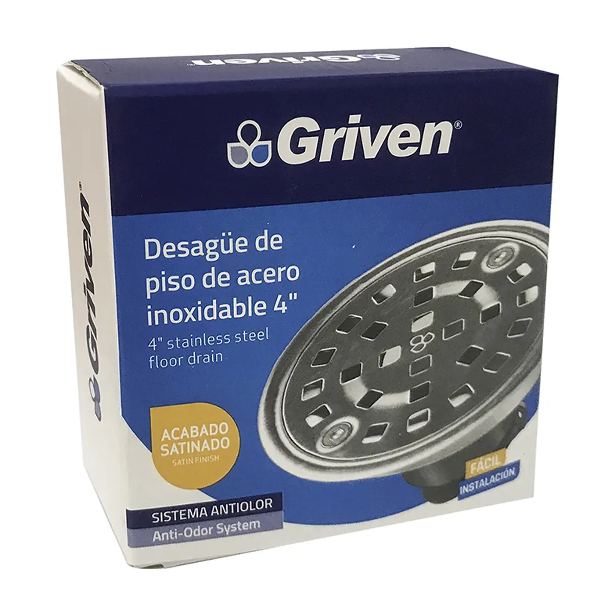 Desagüe redondo de acero inoxidable de 4" Griven - Thumbnail 7