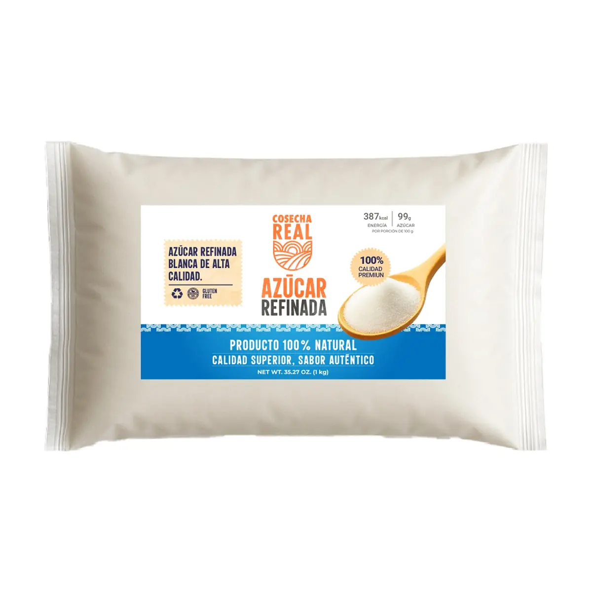 Azúcar blanca refinada Cosecha Real (1 kg / 2.2 lb)
