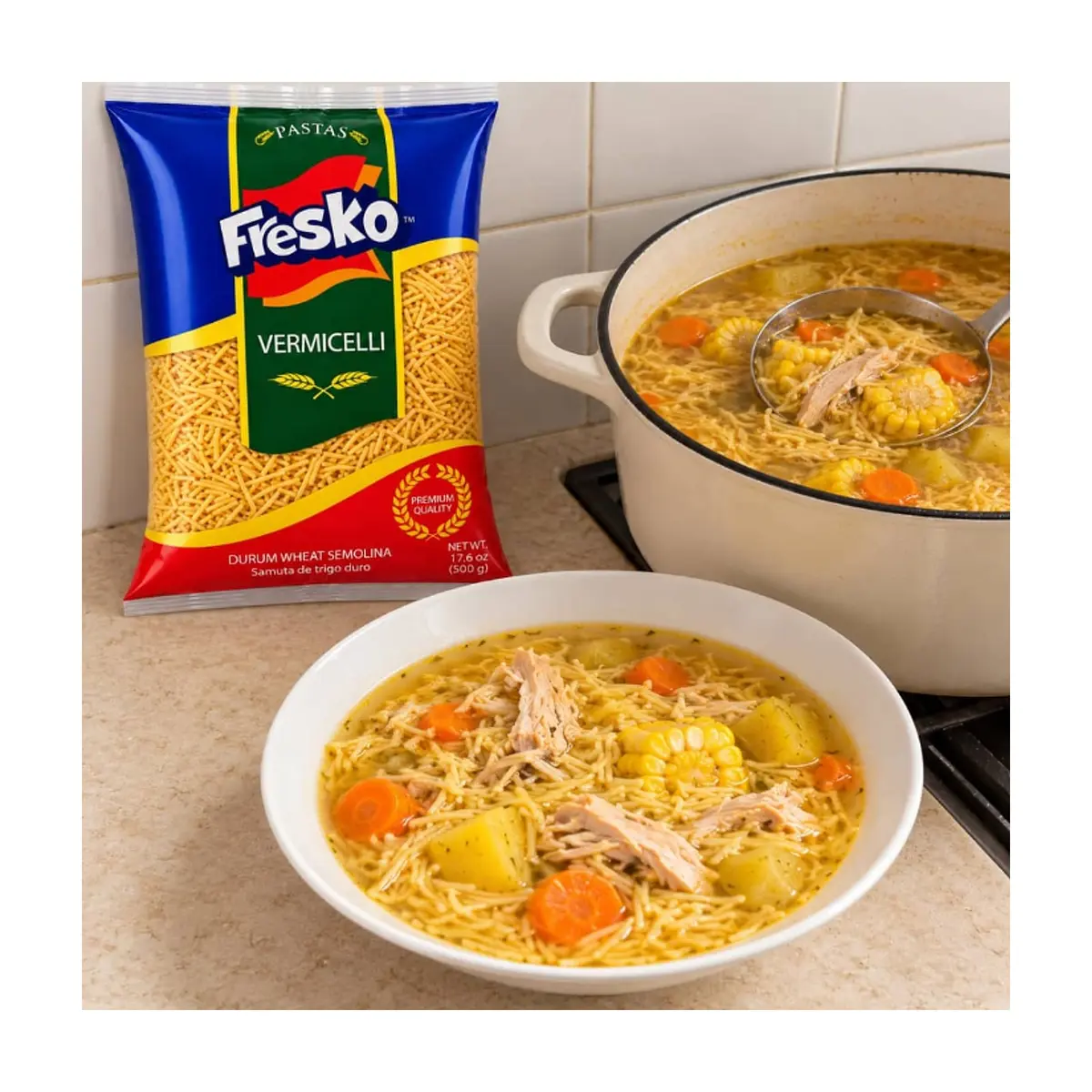 Fideos Fresko (9 x 500 g) - Miniatura 3