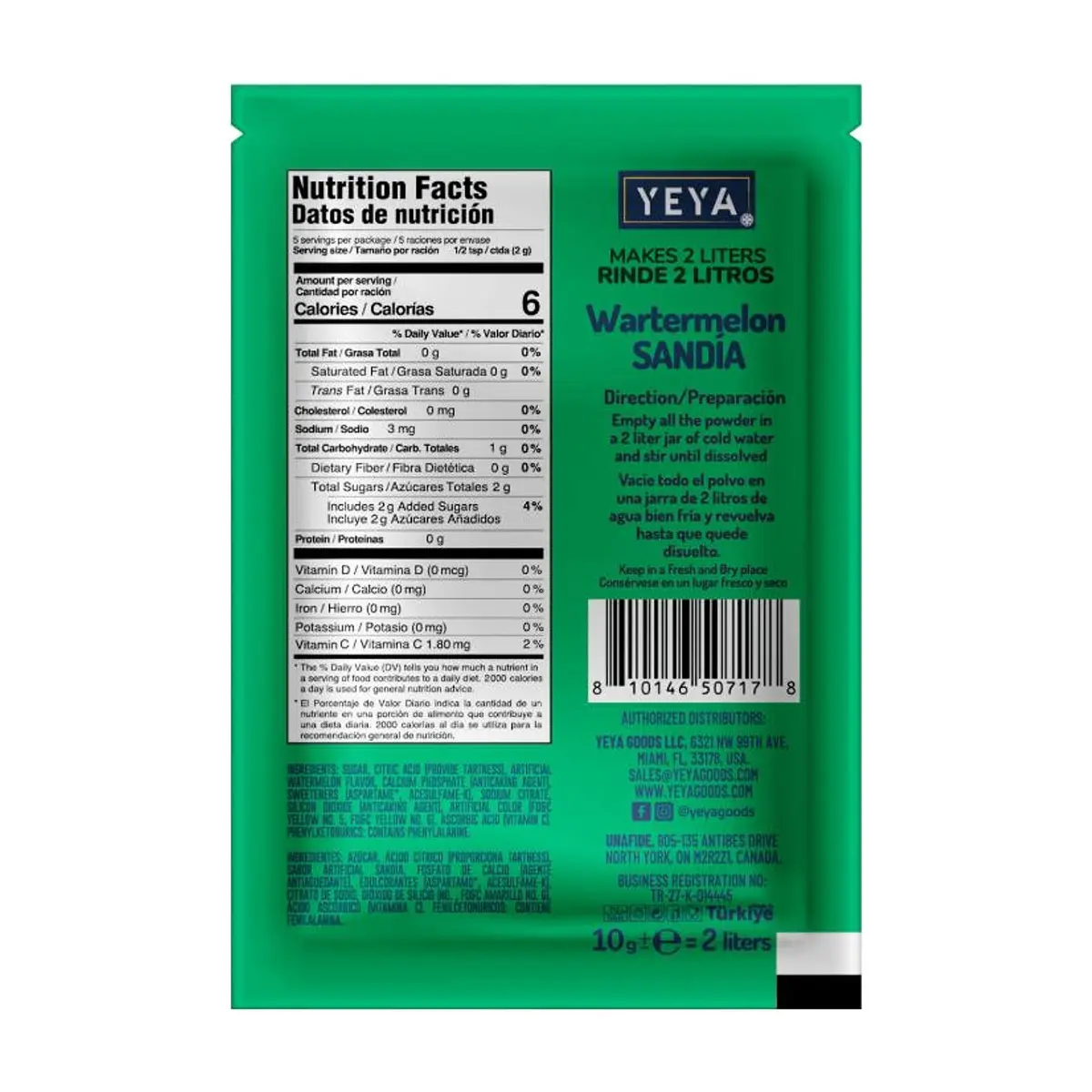 Refresco instantáneo sabor melón YEYA (10 g / 0.35 oz) - Thumbnail 2