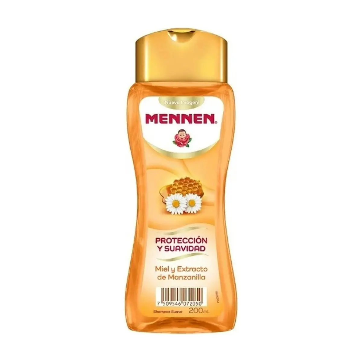 Champú suave con protección y suavidad, miel y extracto de manzanilla Mennen (200 ml)