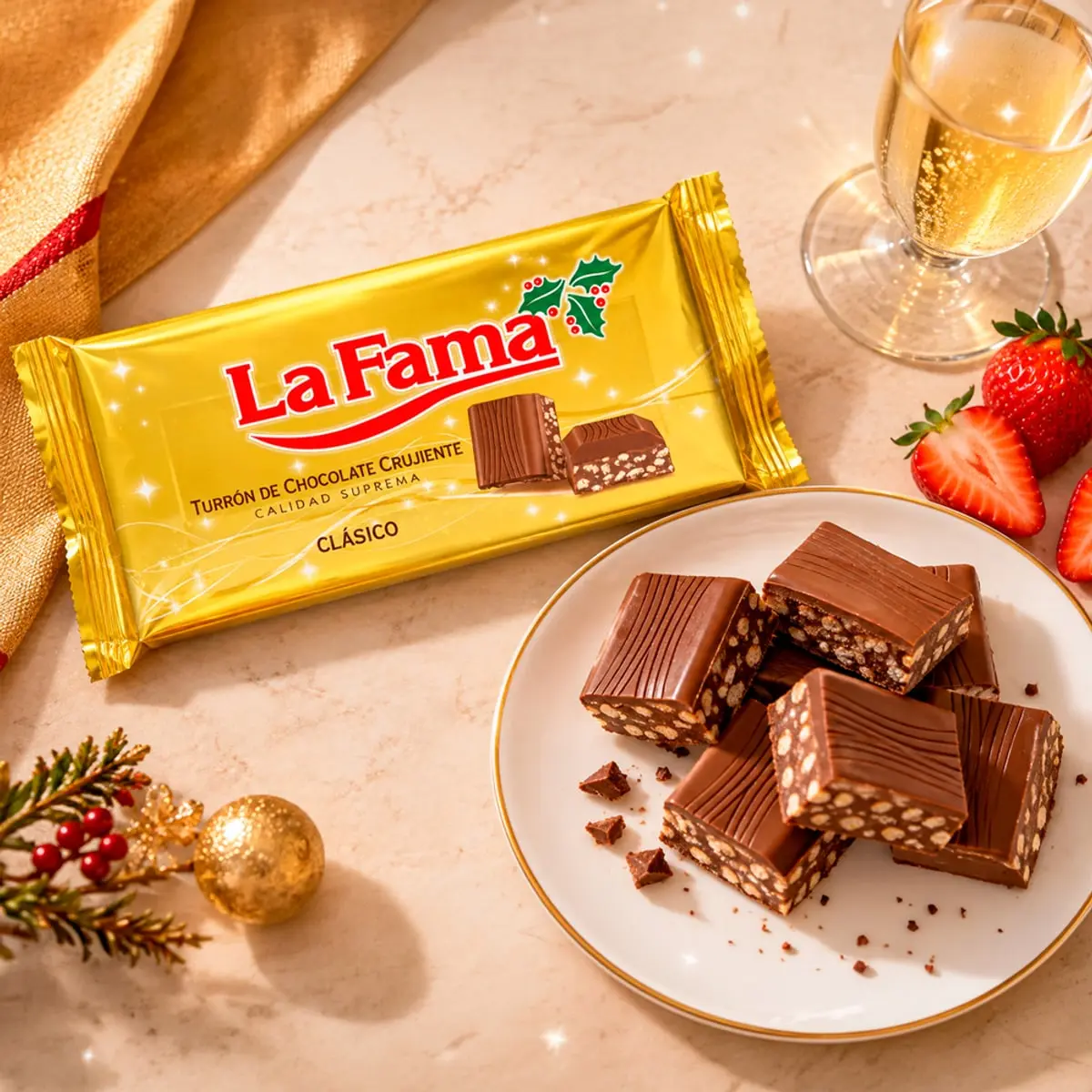 Turrón de chocolate La Fama (200 g / 7 oz) - Miniatura 5