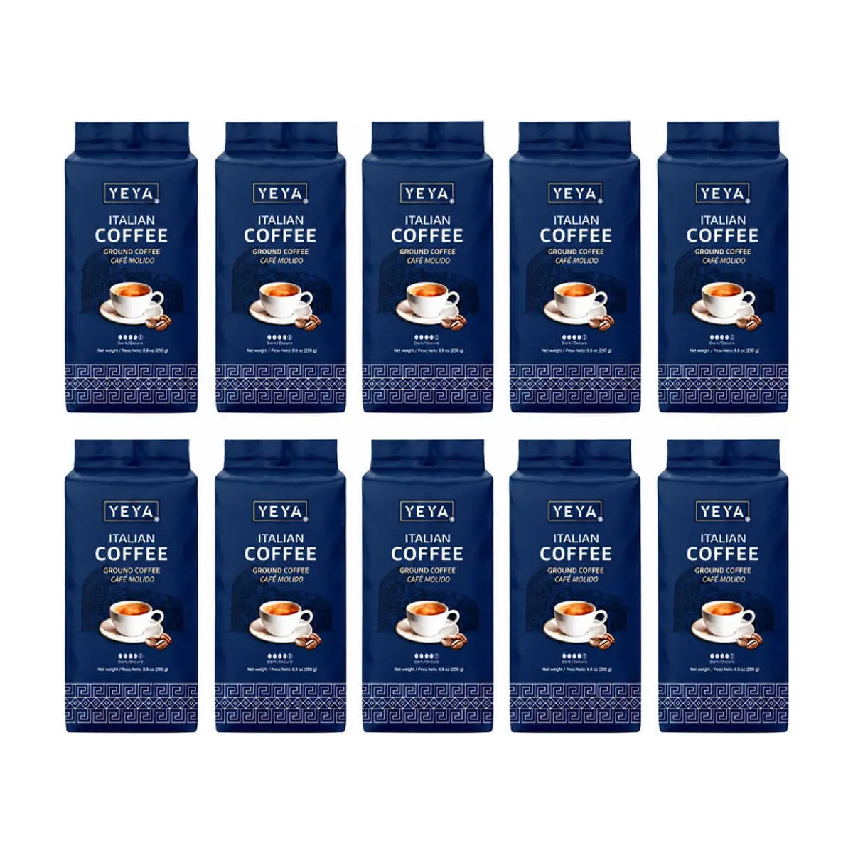 Café espresso Italiano YEYA (10 x 250 g / 8.8 oz) - Miniatura 1
