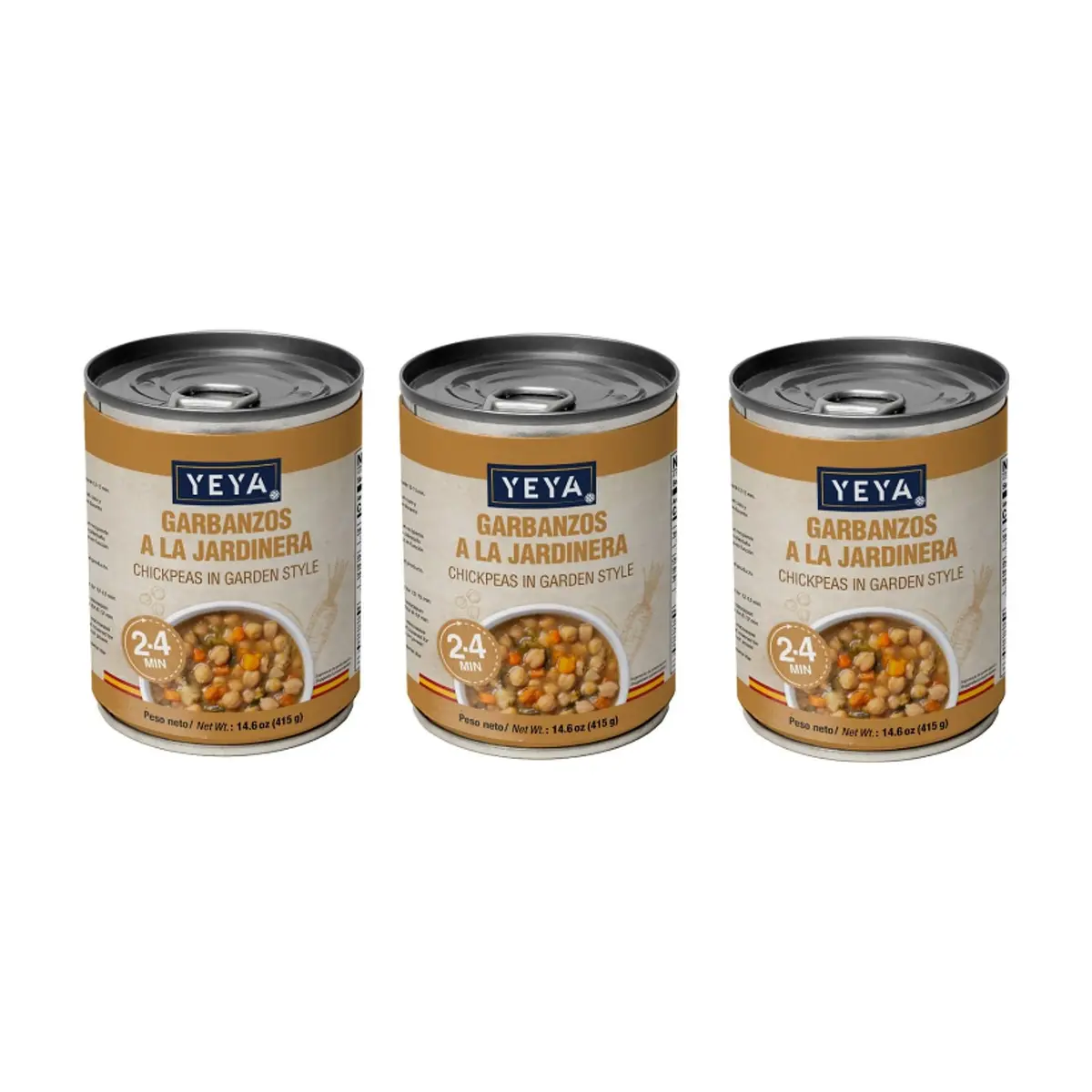 Garbanzos a la jardinera YEYA (3 x 415 g / 14.6 oz) - Miniatura 1