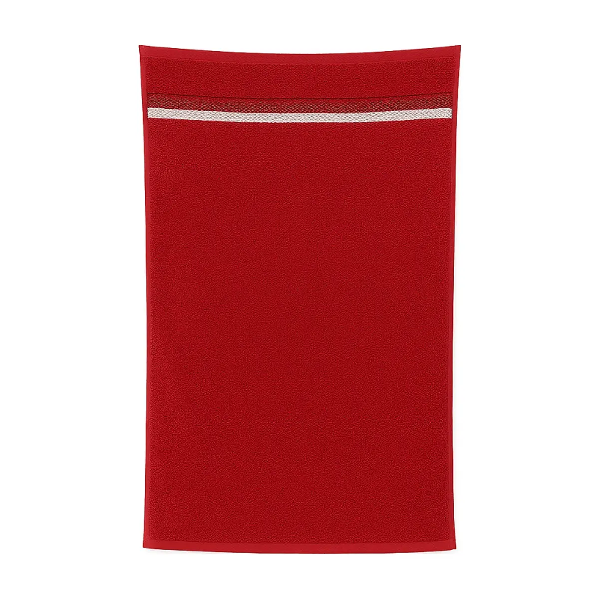 Toalla de baño roja 140 cm x 71 cm Jacquard - Miniatura 1