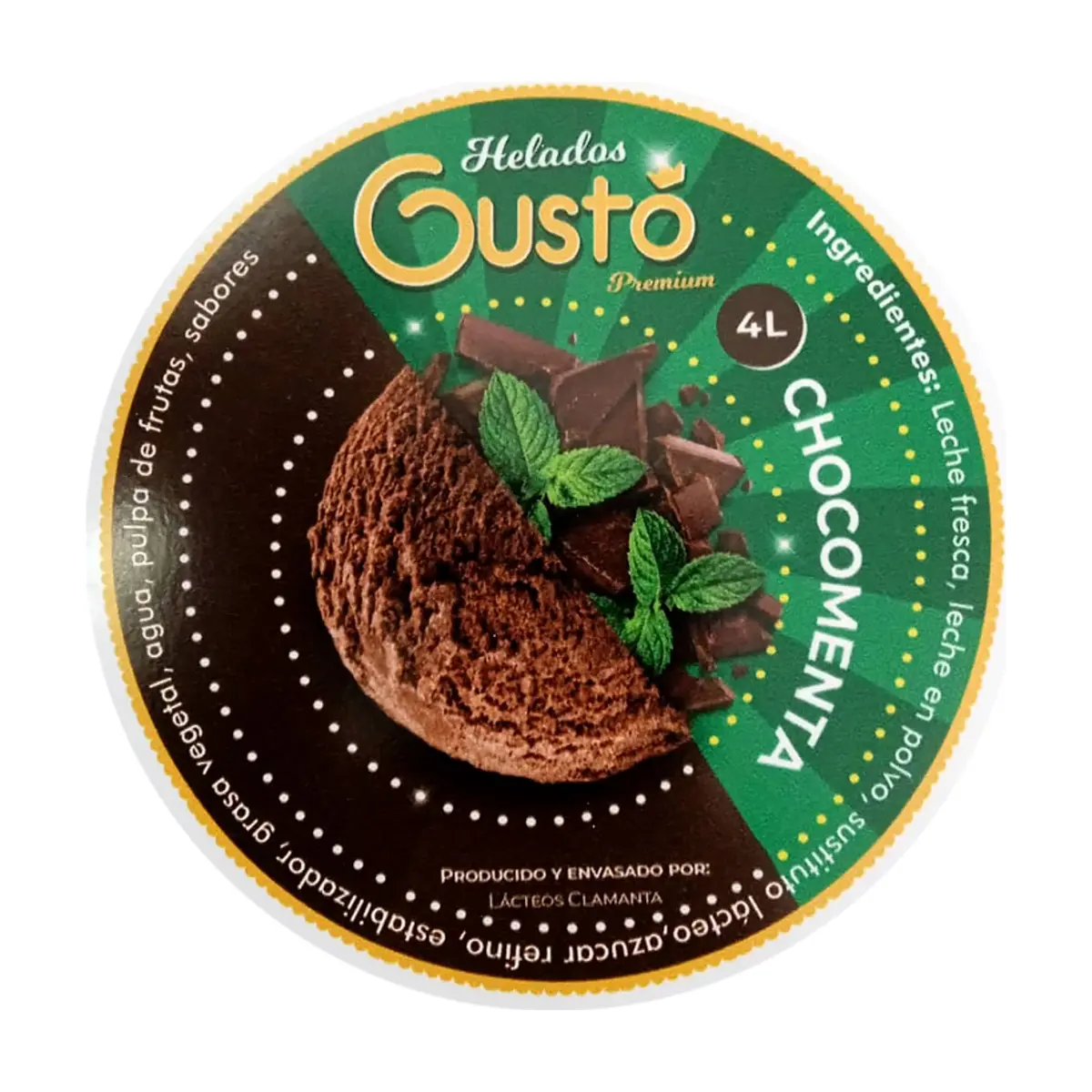 Helado Premium de chocomenta Gustó (4 L) - Miniatura 3