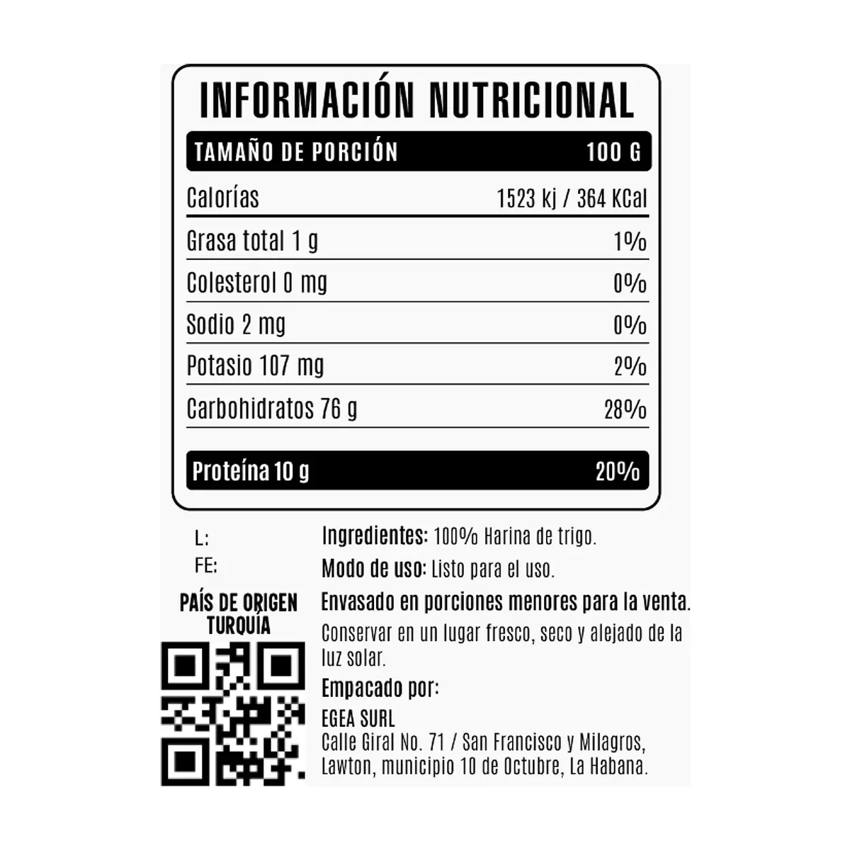 Harina de trigo Cosecha Real (2 x 1 kg / 2.2 lb) - Thumbnail 3