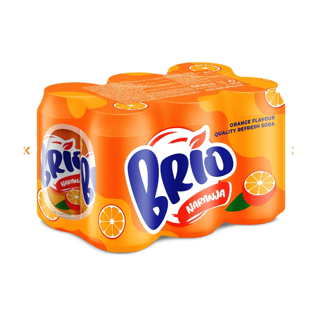 Refresco de naranja Brio (6 x 330 ml / 11.16 floz) - Miniatura 1