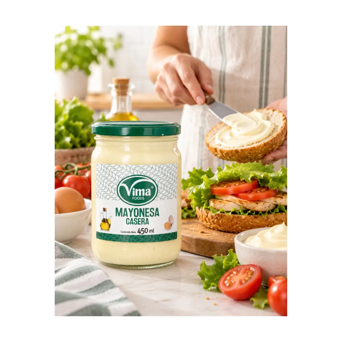 Mayonesa casera Vima Foods (450 ml) - Miniatura 4