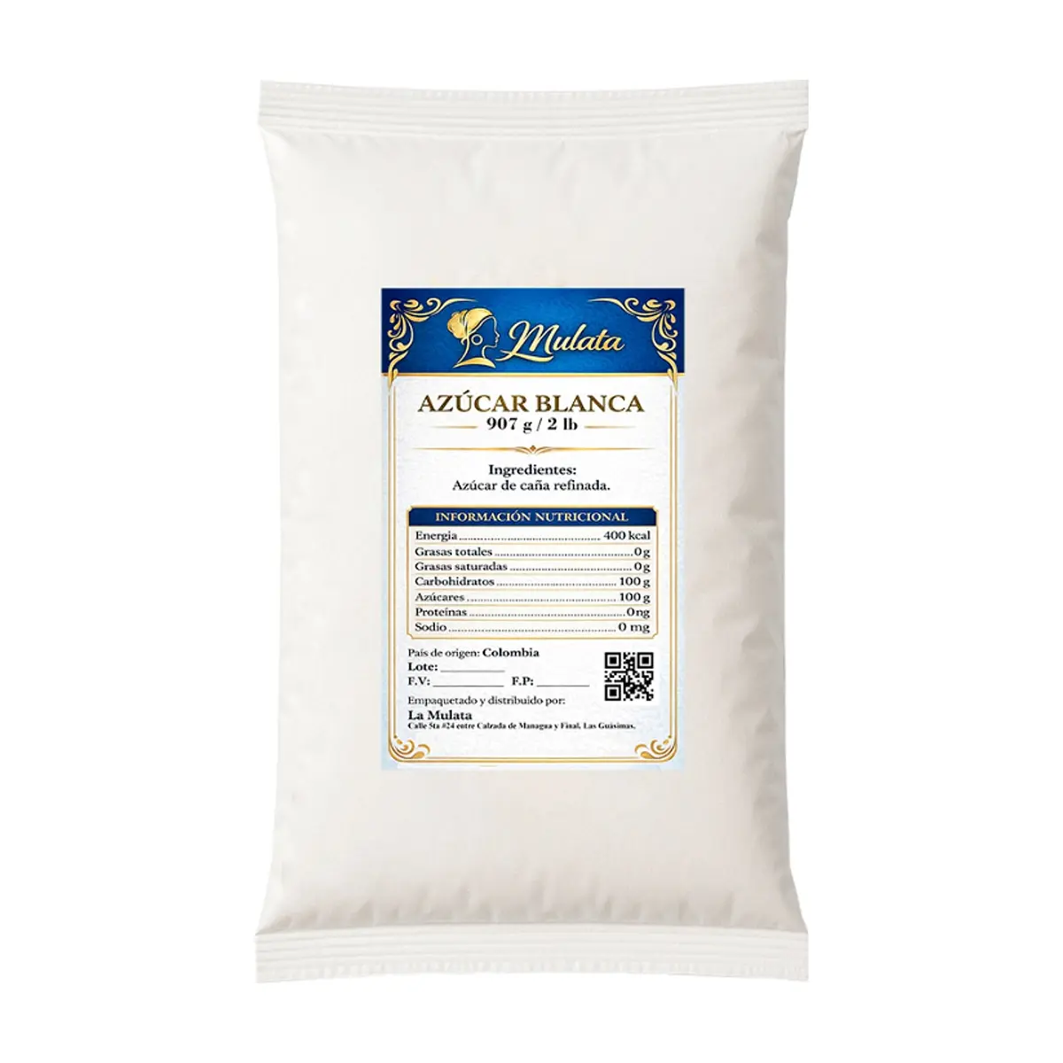 Azúcar blanca La Mulata (907 g / 2 lb)