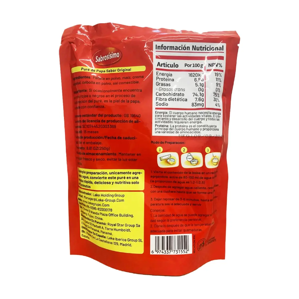 Combo Puré de puras patatas Sabrosísimo (6 x 250g / 8.82 oz) - Thumbnail 2