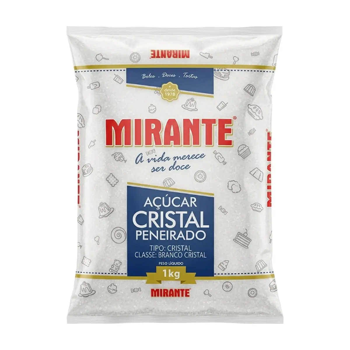 Azúcar Cristal Peneirado Mirante (1 kg / 2.2 lb)