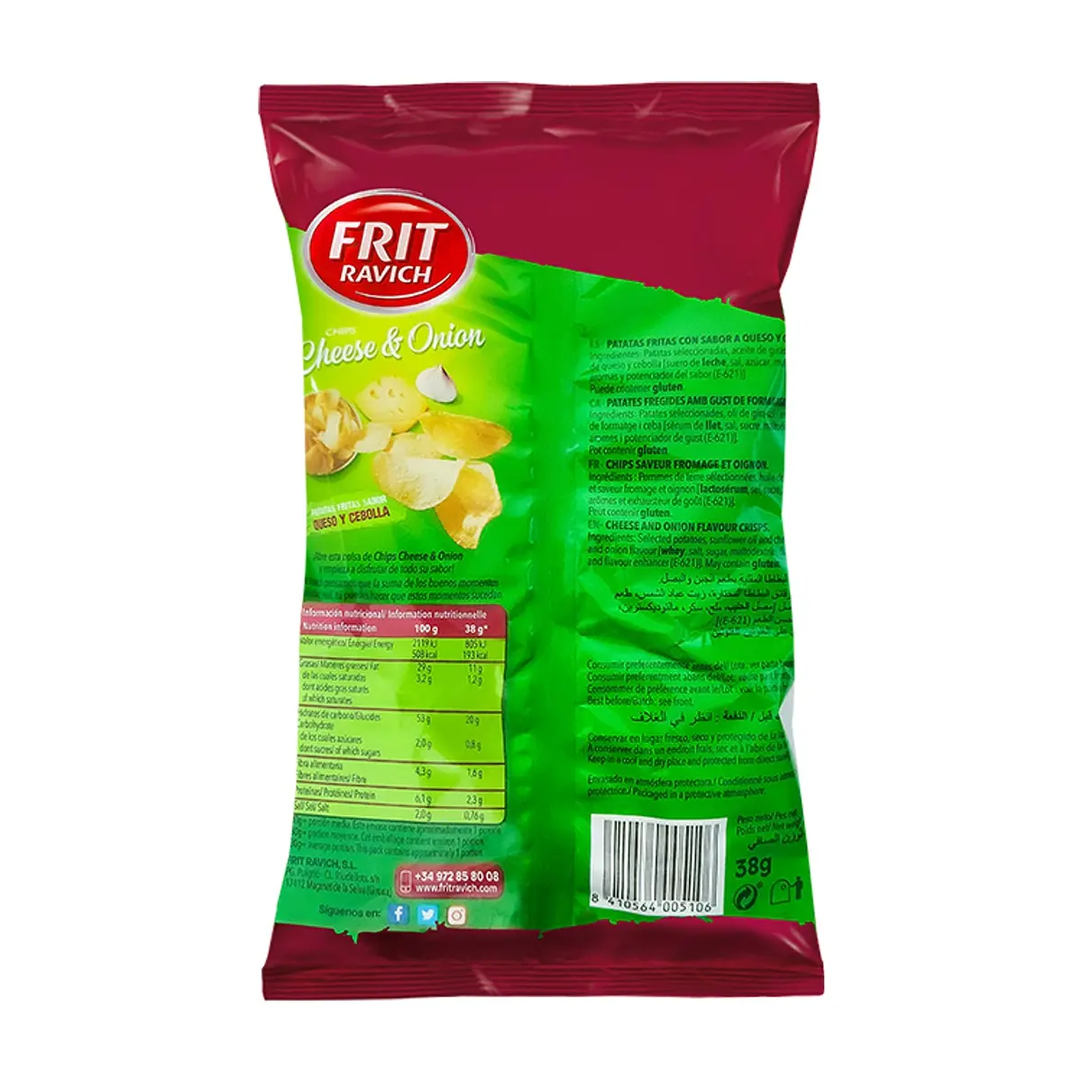 Papas chips de queso y cebolla Frit Ravich (38 g / 1.34 oz) - Miniatura 2