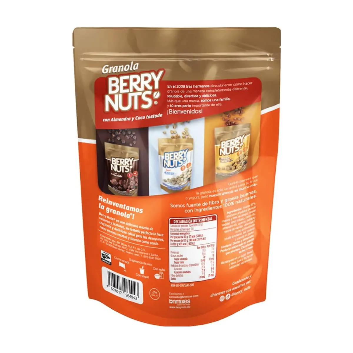 Granola con avena, almendra y coco tostado Berry Nuts (170 g / 6 oz) - Miniatura 2
