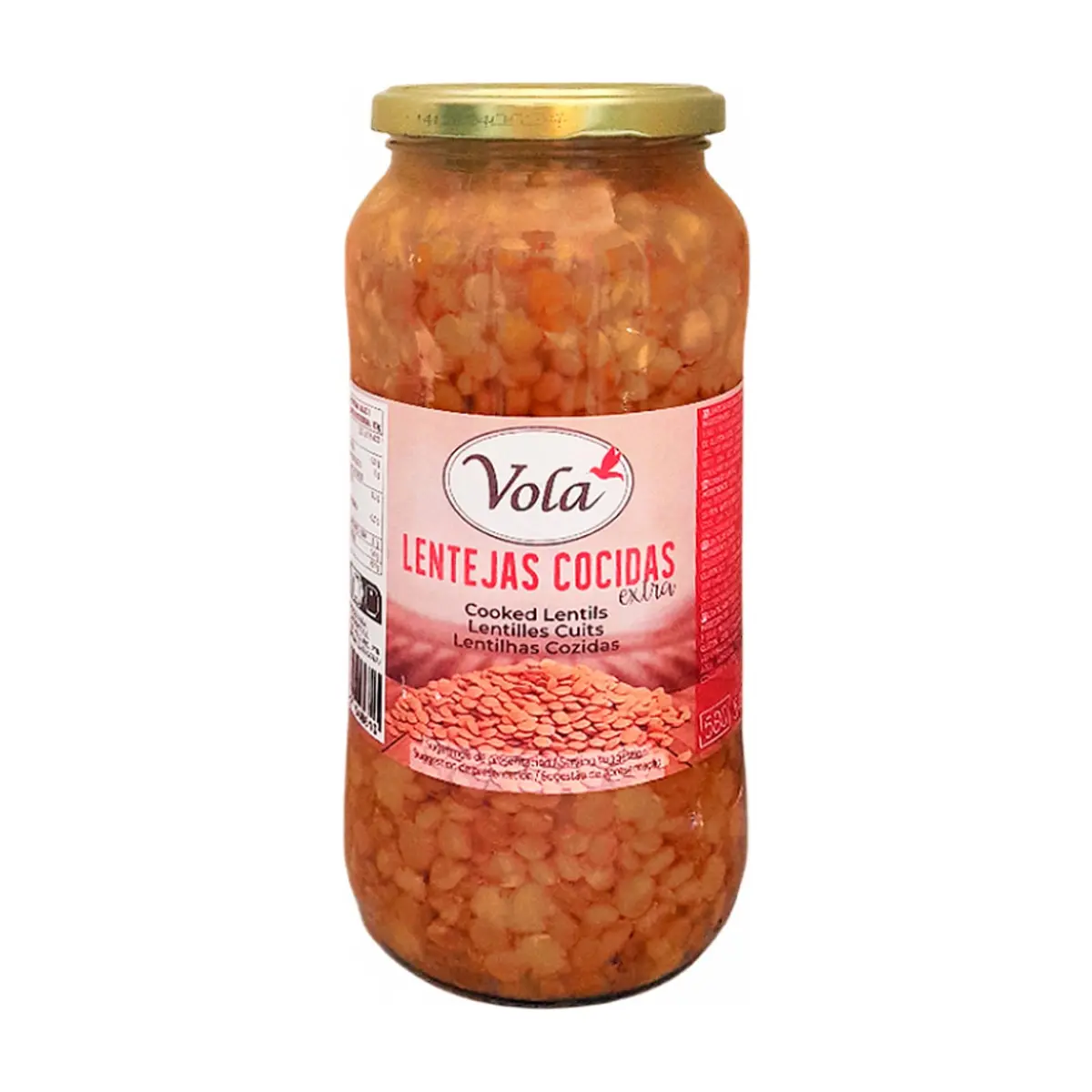 Lentejas cocidas extra Volá (540 g / 1.19 lb)