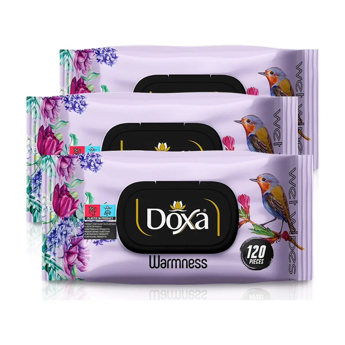 Toallitas húmedas con aroma cálido Doxa (3 x 120 U)