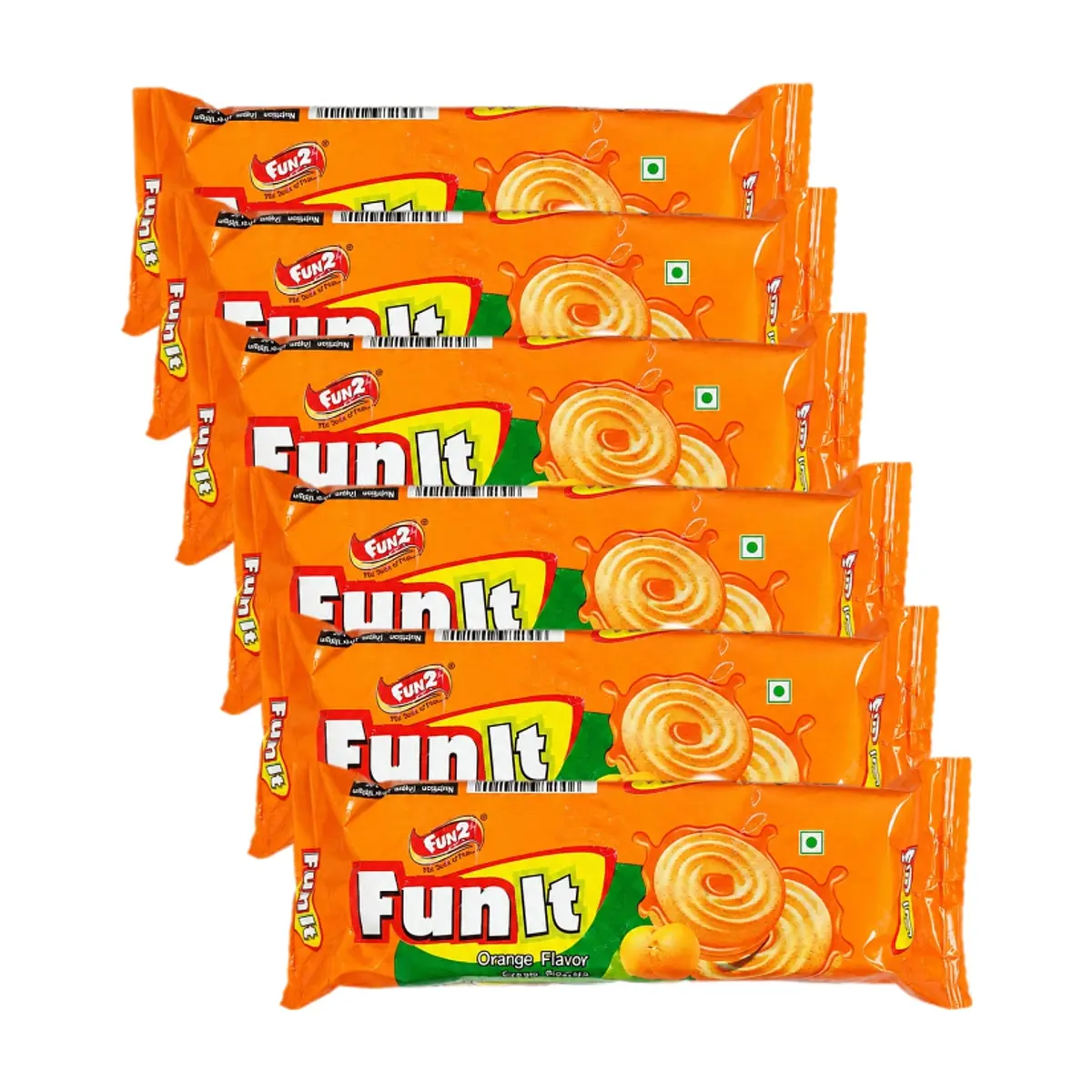 Galleta de crema con sabor a naranja Fun2 (6 x 36 g / 1.27 oz)