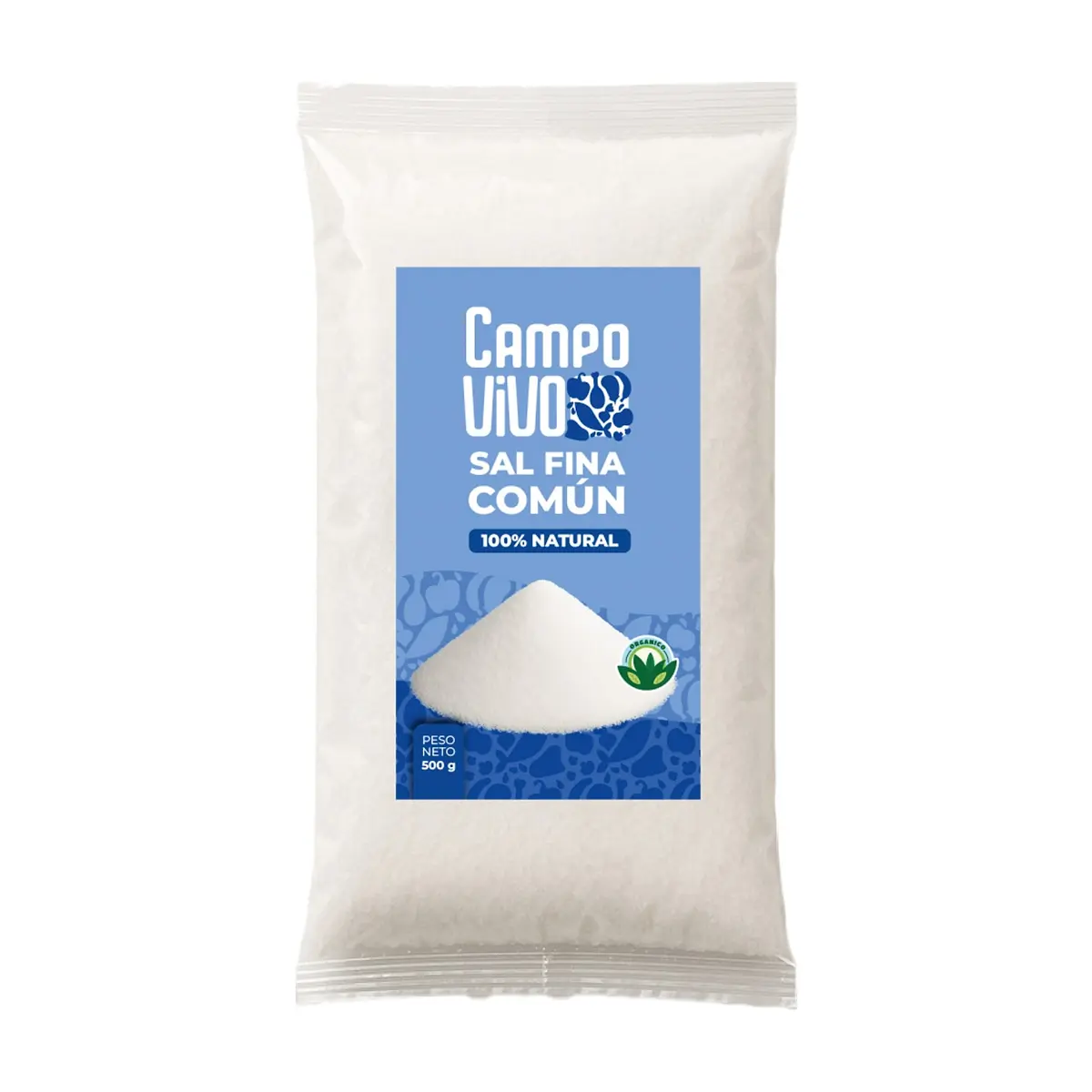 Sal fina común Campo Vivo (500 g / 1.1 lb)