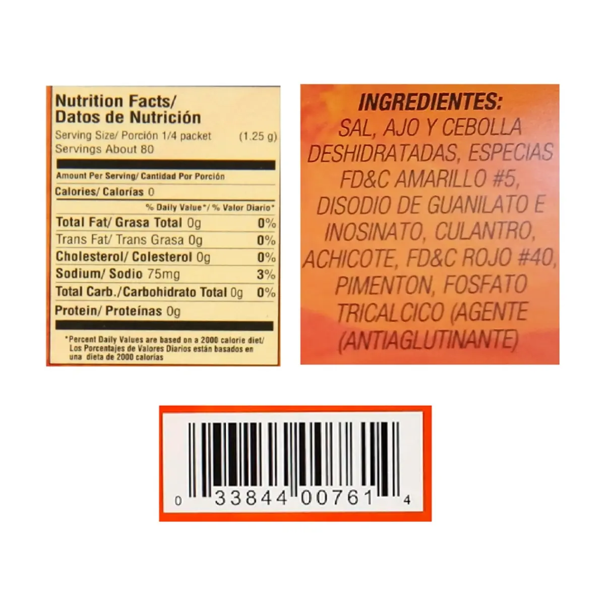 Sazón tropical con culantro y achiote Badia (20 x 5 g / 3.52 oz) - Miniatura 2