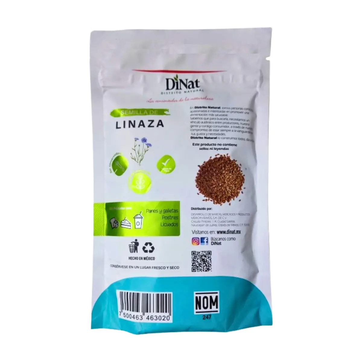 Semillas de linaza DiNat (100 g / 3.95 oz) - Thumbnail 3