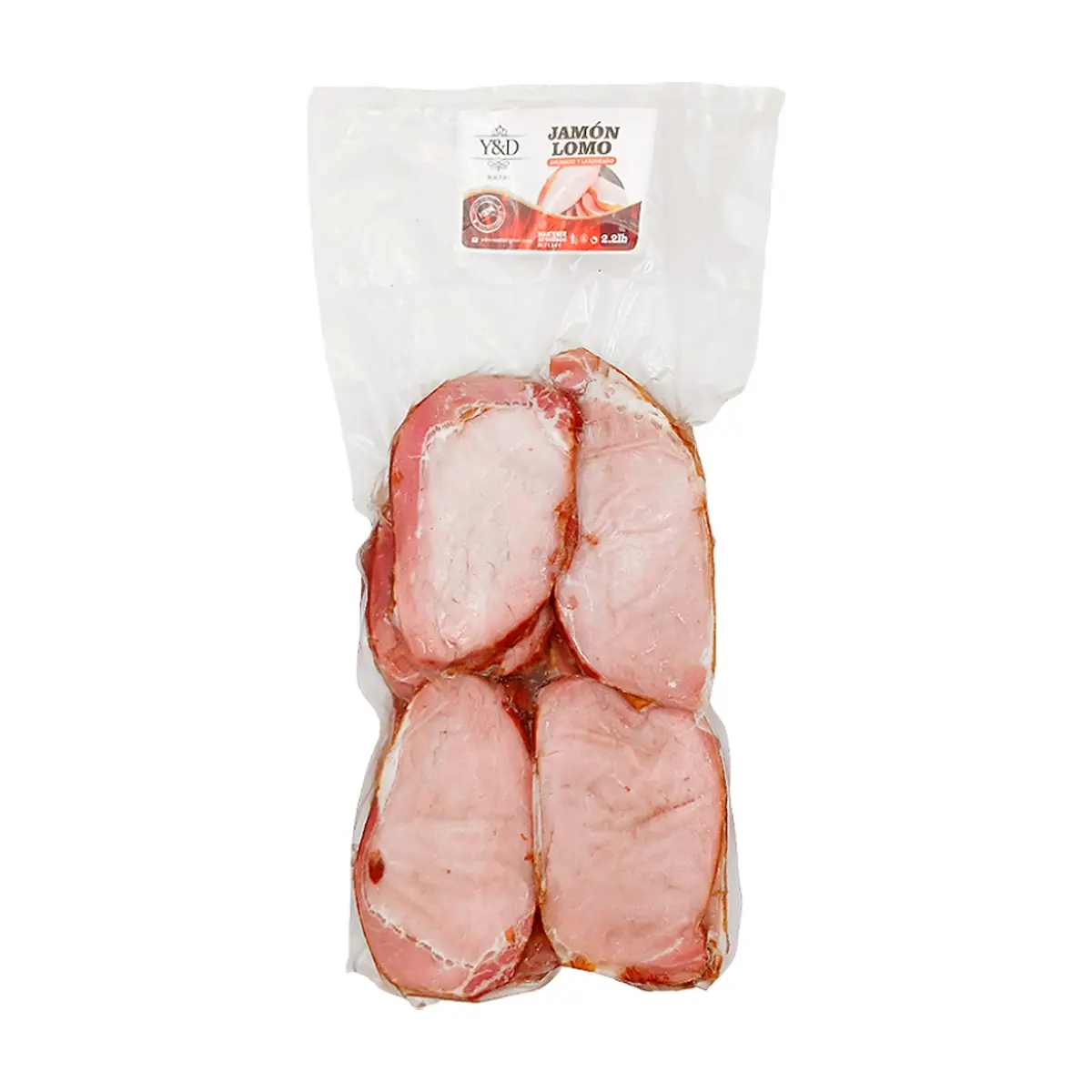 Jamón de lomo ahumado lasqueado (1 kg / 2.2 lb)