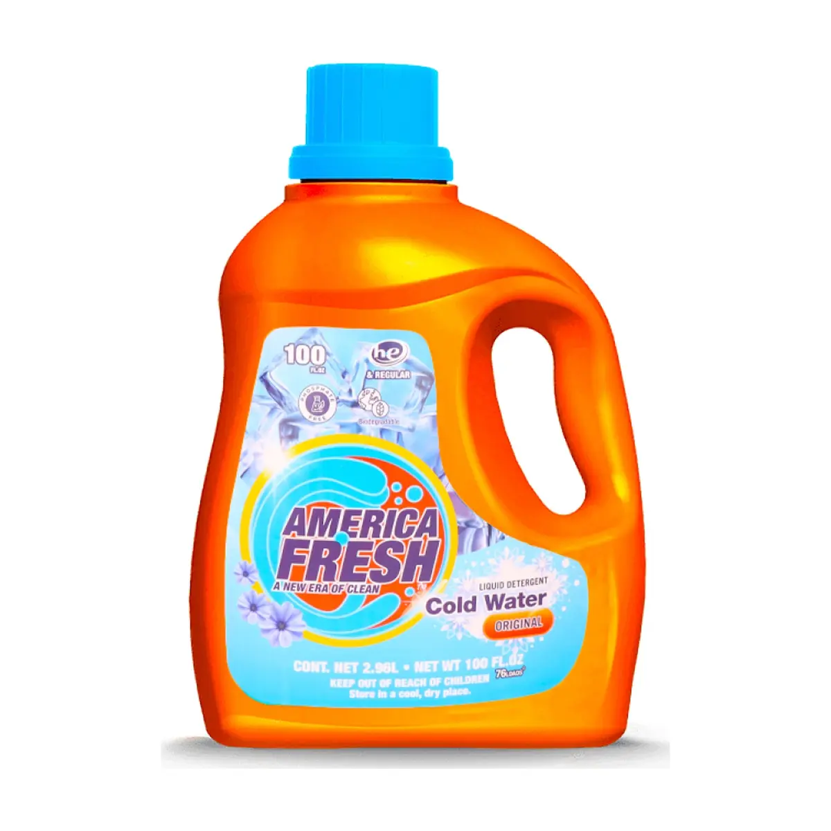 Detergente líquido de fragancia floral original para agua fría America Fresh (2.96 L) - Imagen 1