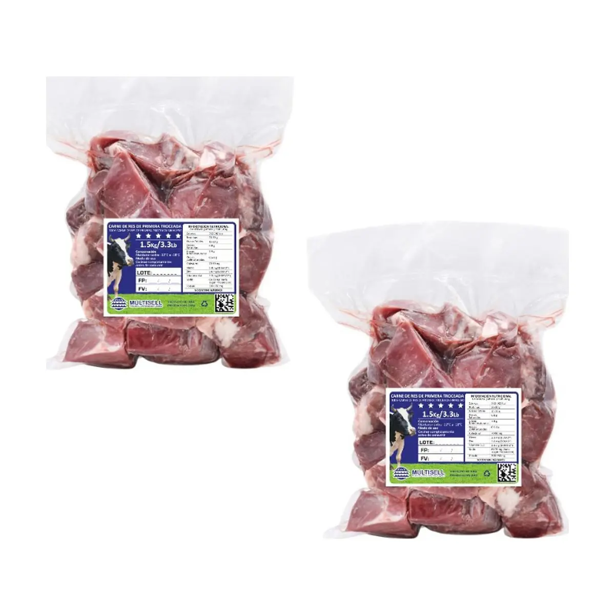 Carne de res de primera troceada Multisell (2 X 1.50 kg / 3.3 lb) - Miniatura 1