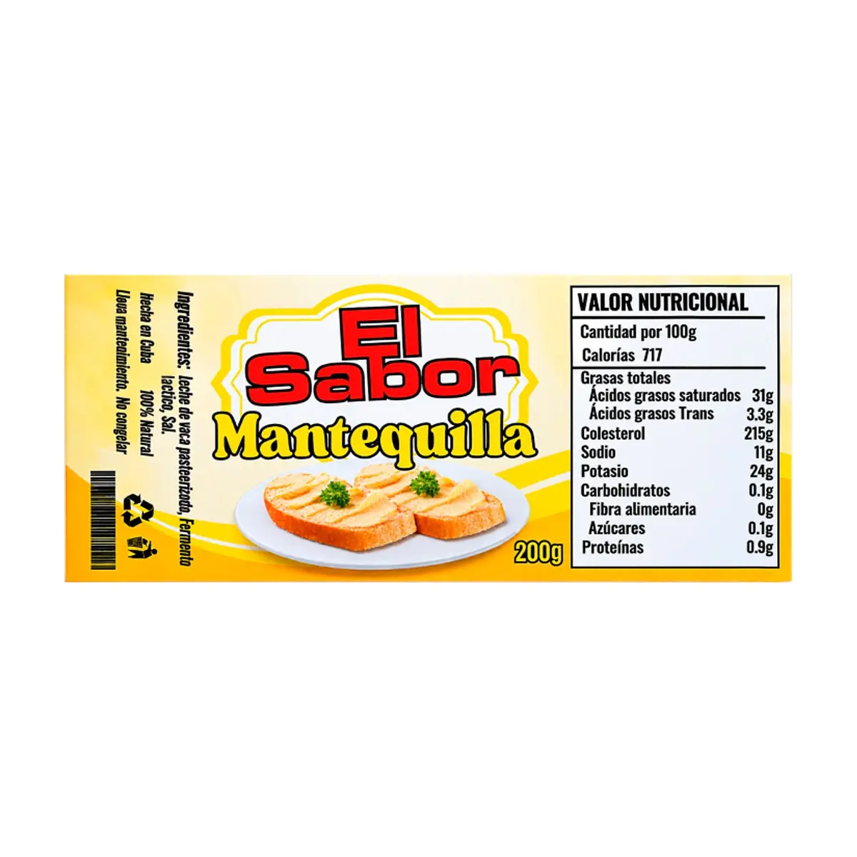 Mantequilla con sal El Sabor (200 g / 7.05 oz) - Thumbnail 2