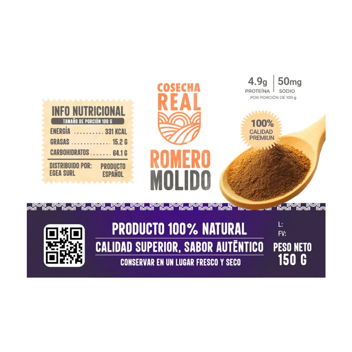 Romero molido Cosecha Real (150 g / 5.29 oz) - Thumbnail 3