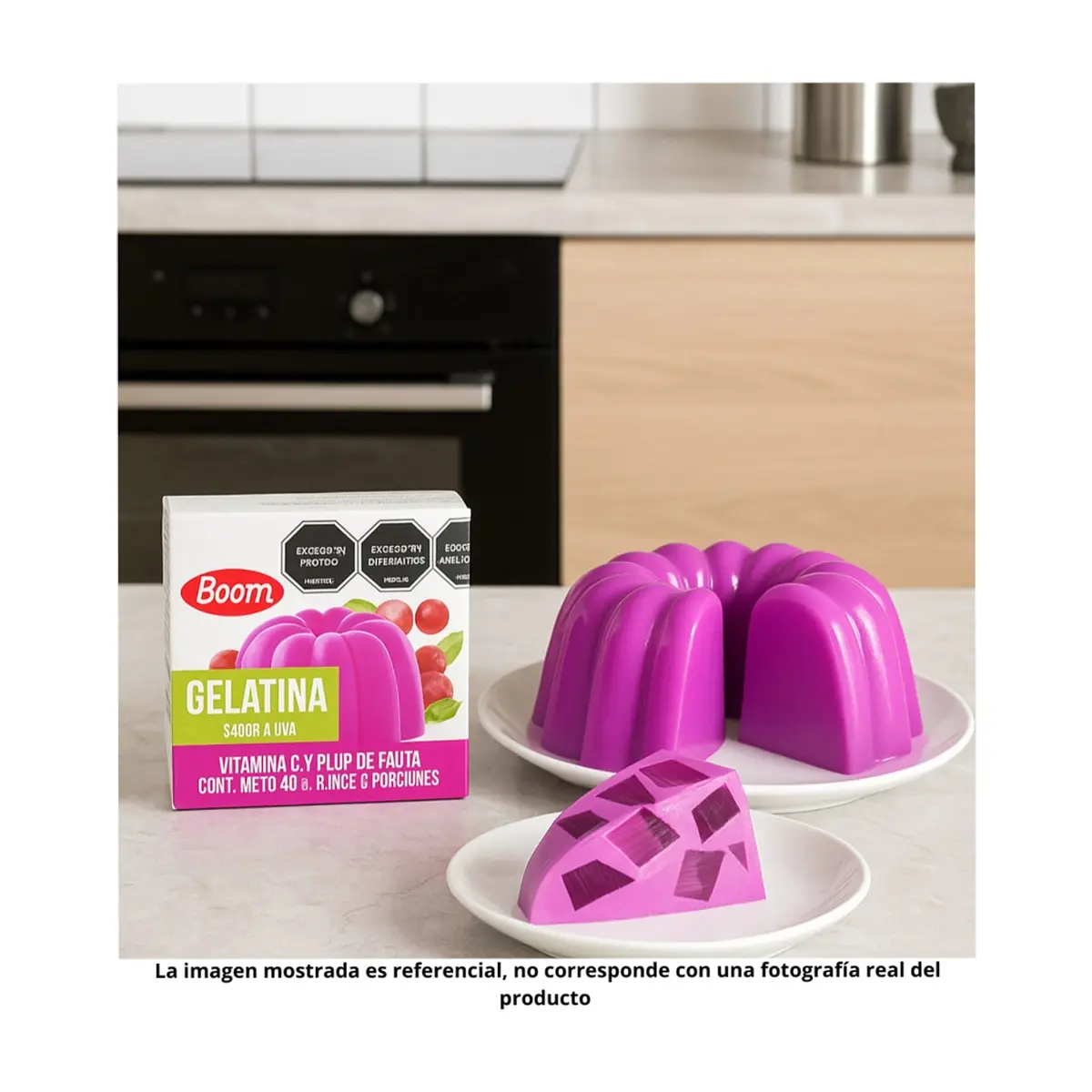 Gelatina sabor uva Boom (40 g / 1.41 oz) - Thumbnail 2