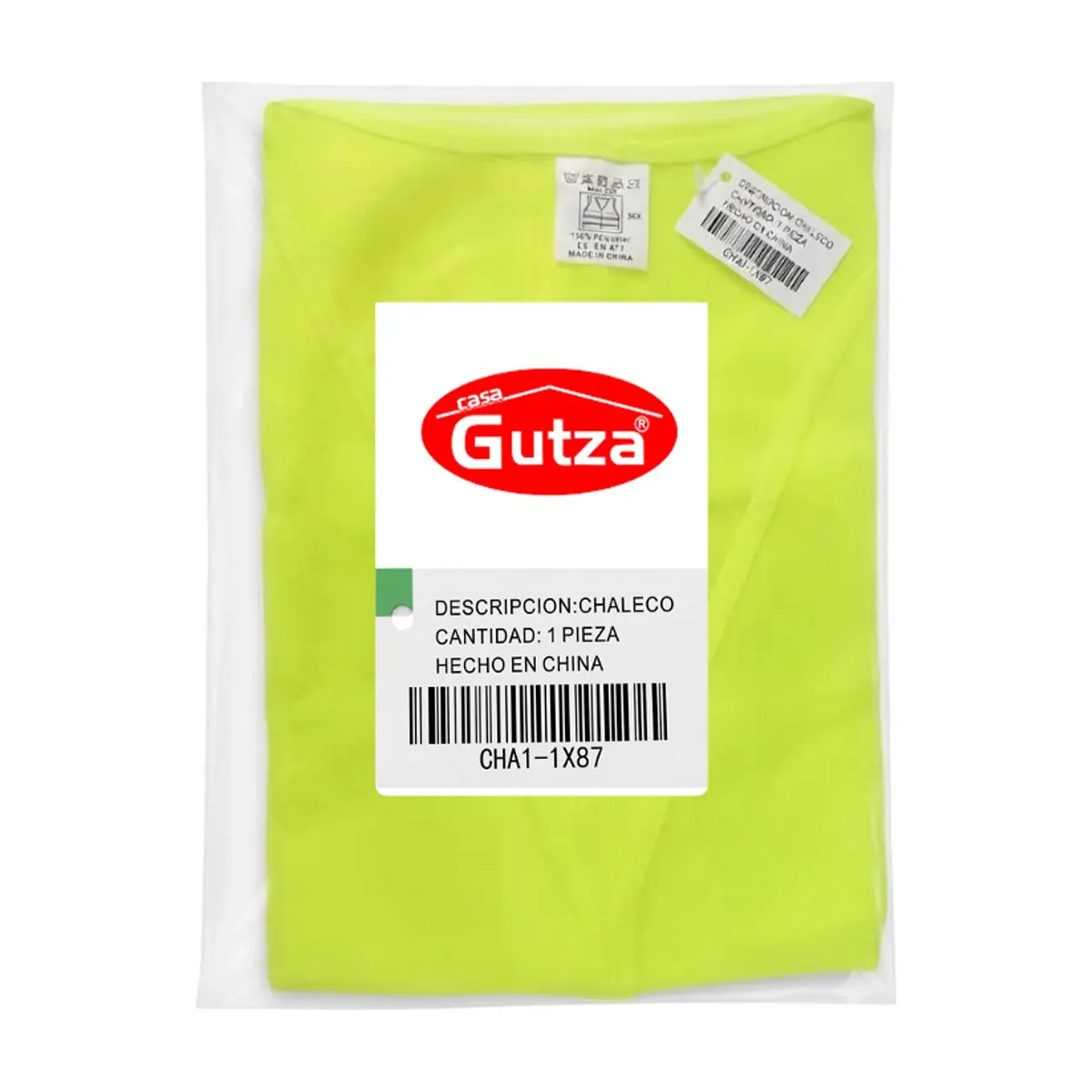 Chaleco reflectivo de emergencia color verde talla XXL Gutza (1 U) - Thumbnail 3