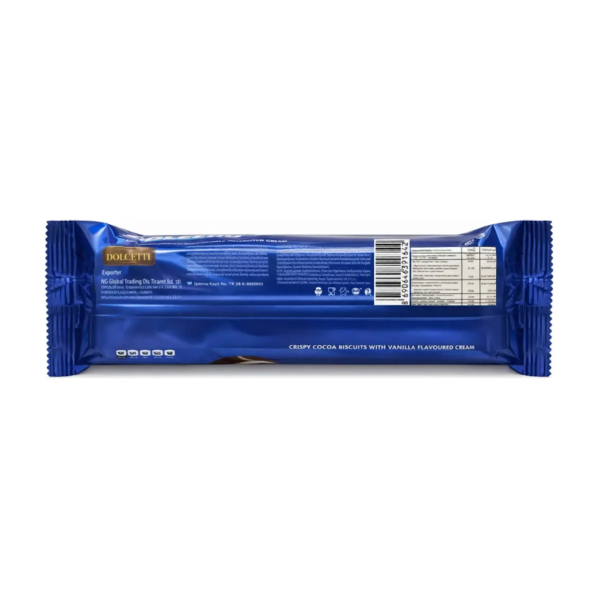Galleta crujiente de cacao con crema de vainilla Dolcero Dolcetti (12 x 56 g / 1.97 oz) - Thumbnail 2