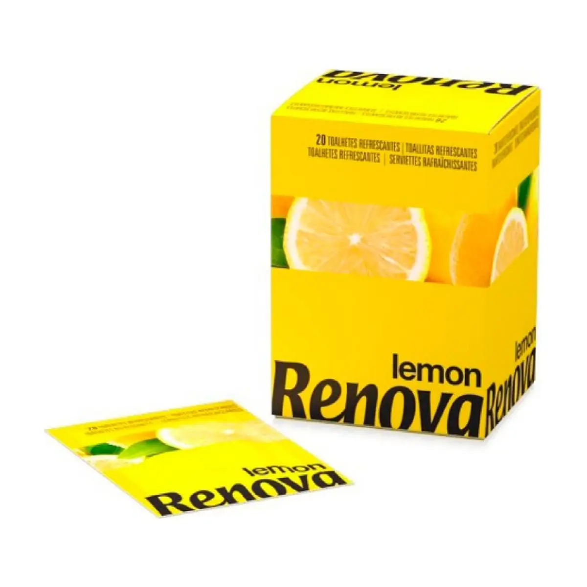 Toallas Refrescantes Aroma Limón (Display x 20u) RENOVA