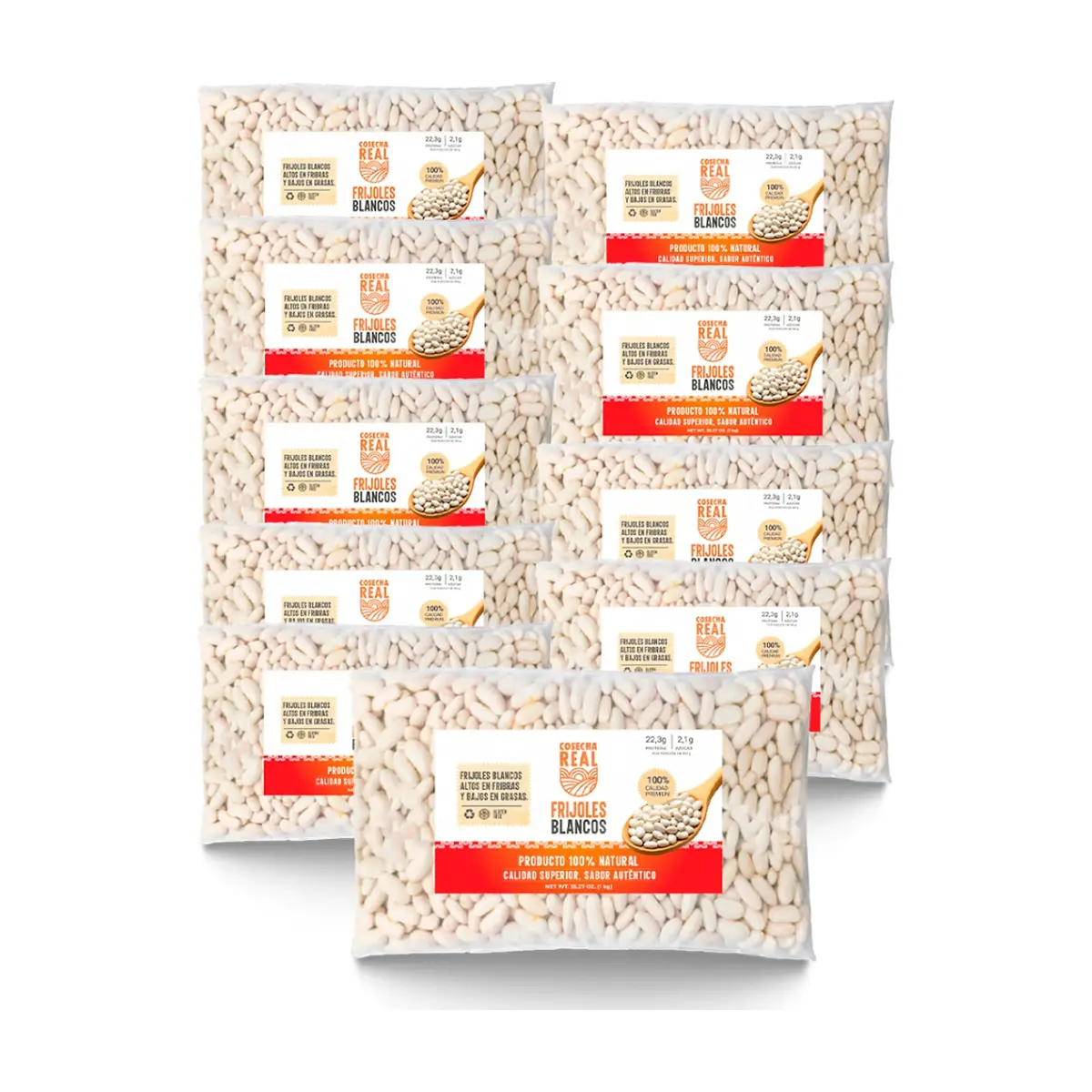 Frijoles blancos Cosecha Real (10 x 1 kg / 2.2 lb)