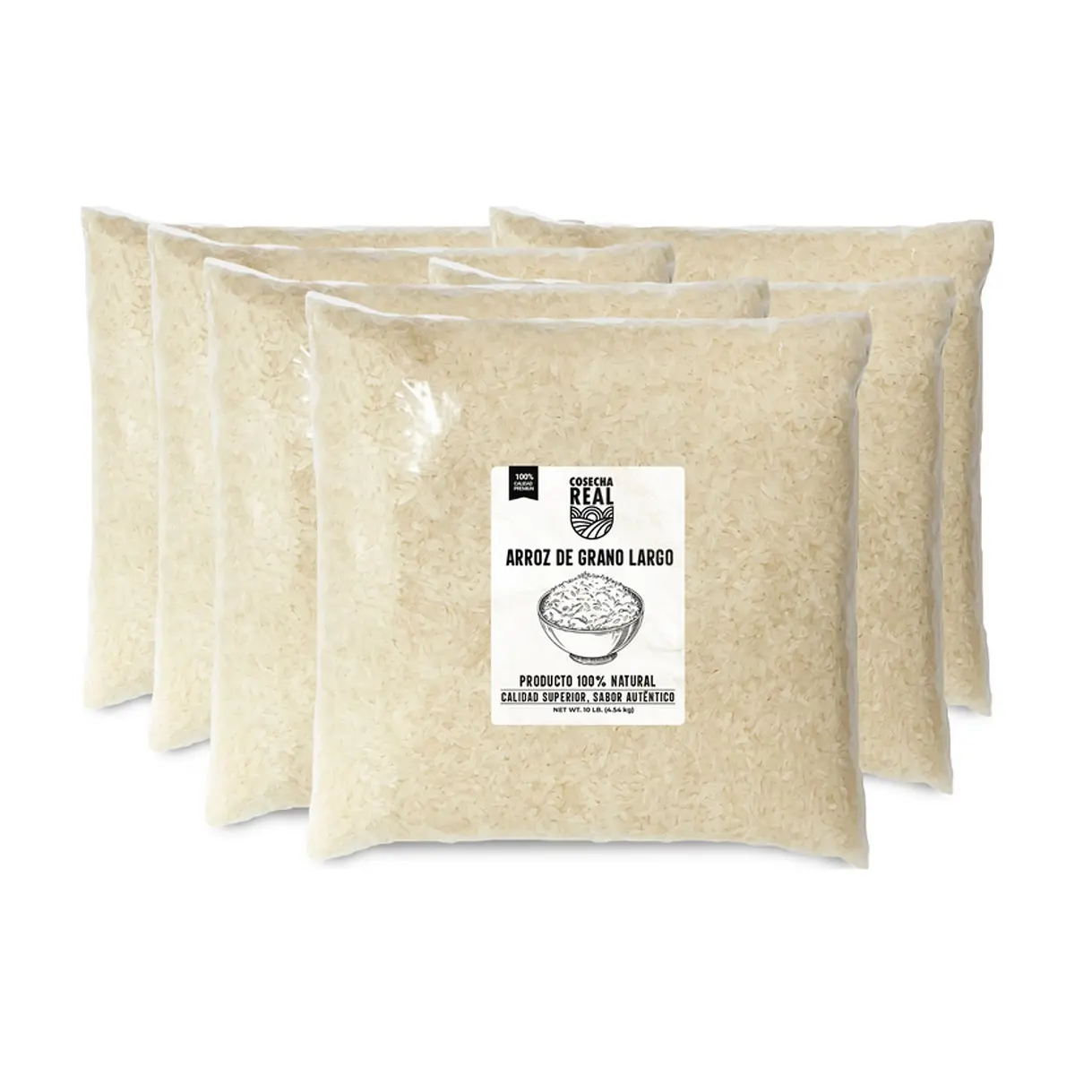 Arroz de grano largo Cosecha Real (6 x 4.54 kg / 10 lb)