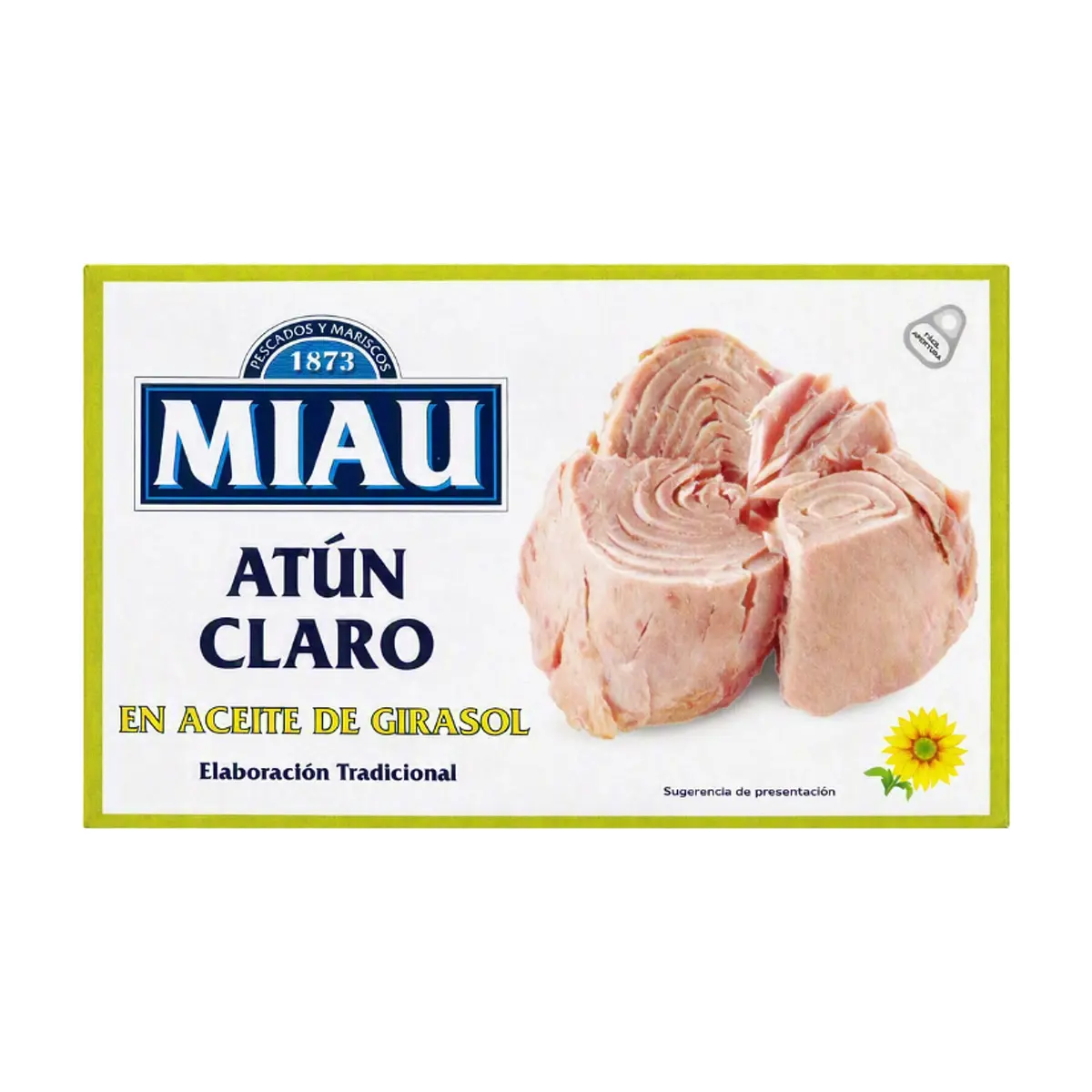 Atún claro en aceite de girasol Miau (110 g / 3.8 oz)