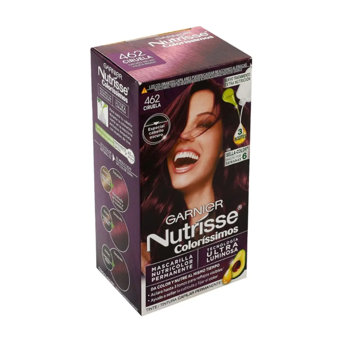 Tinte Capilar 462 Ciruela Garnier Nutrisse Coloríssimos (45 g / 1.58 oz) - Thumbnail 2