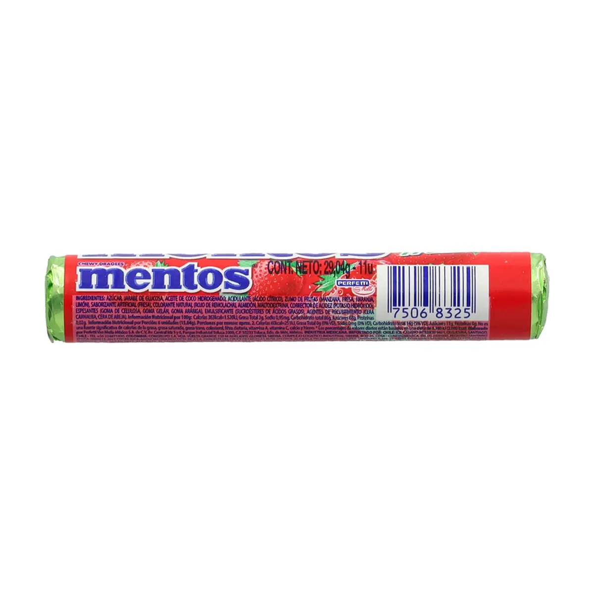 Caramelo masticable sabor fresa Mentos (29.04 g / 1.02 oz) - Thumbnail 2