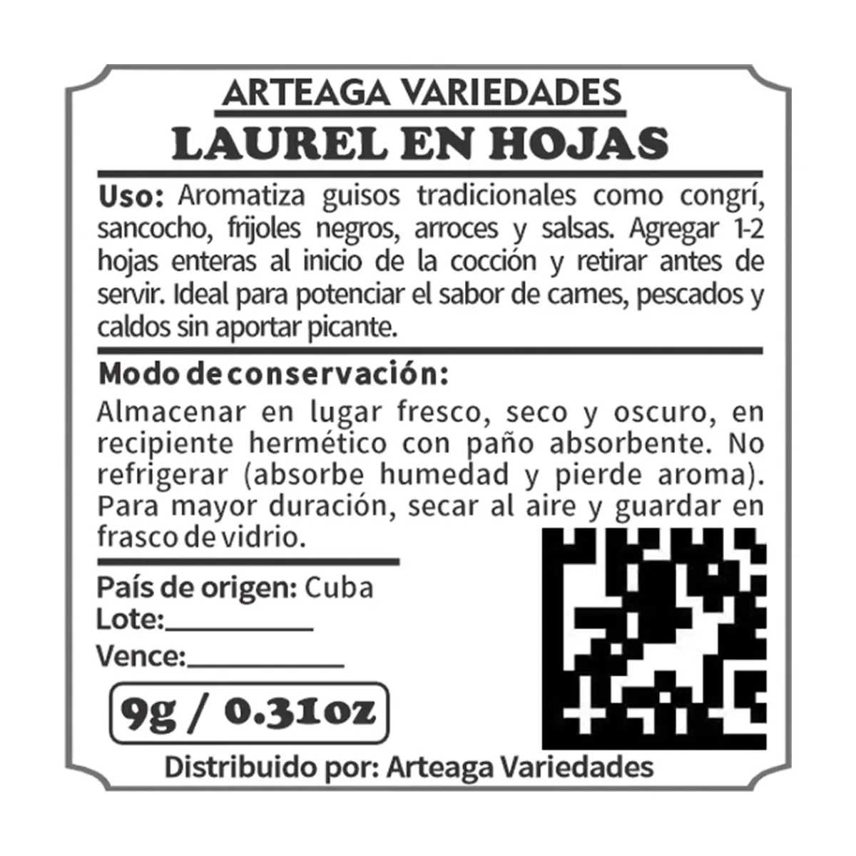Laurel en hoja Arteaga Variedades (9 g) - Miniatura 2