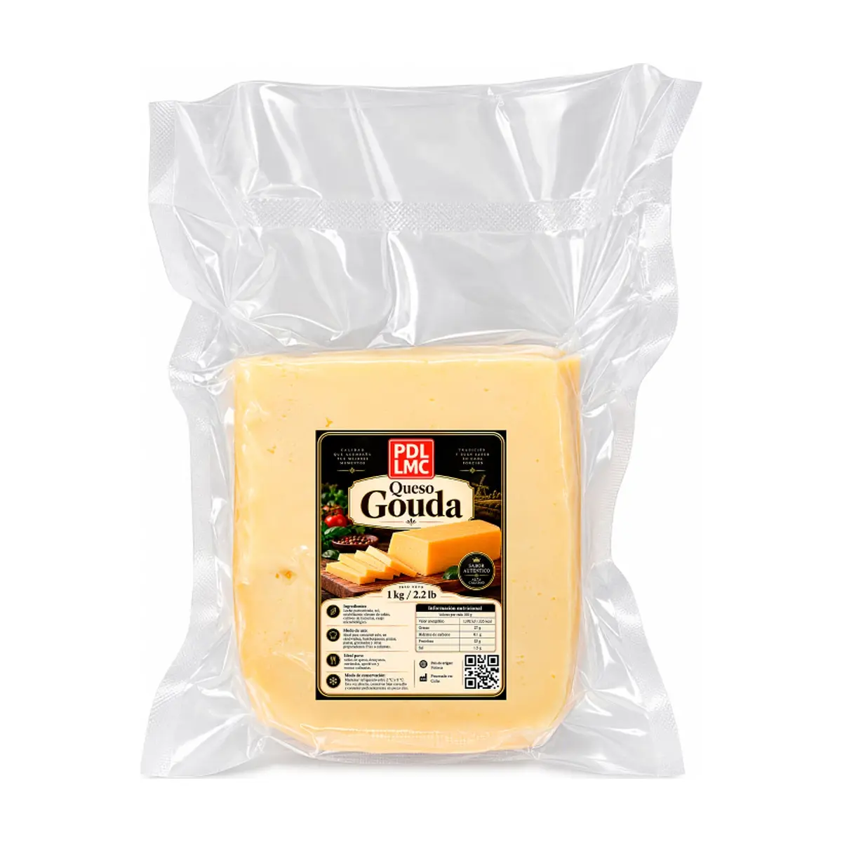 Queso gouda PDL LMC (1 kg / 2.2 lb) - Miniatura 2