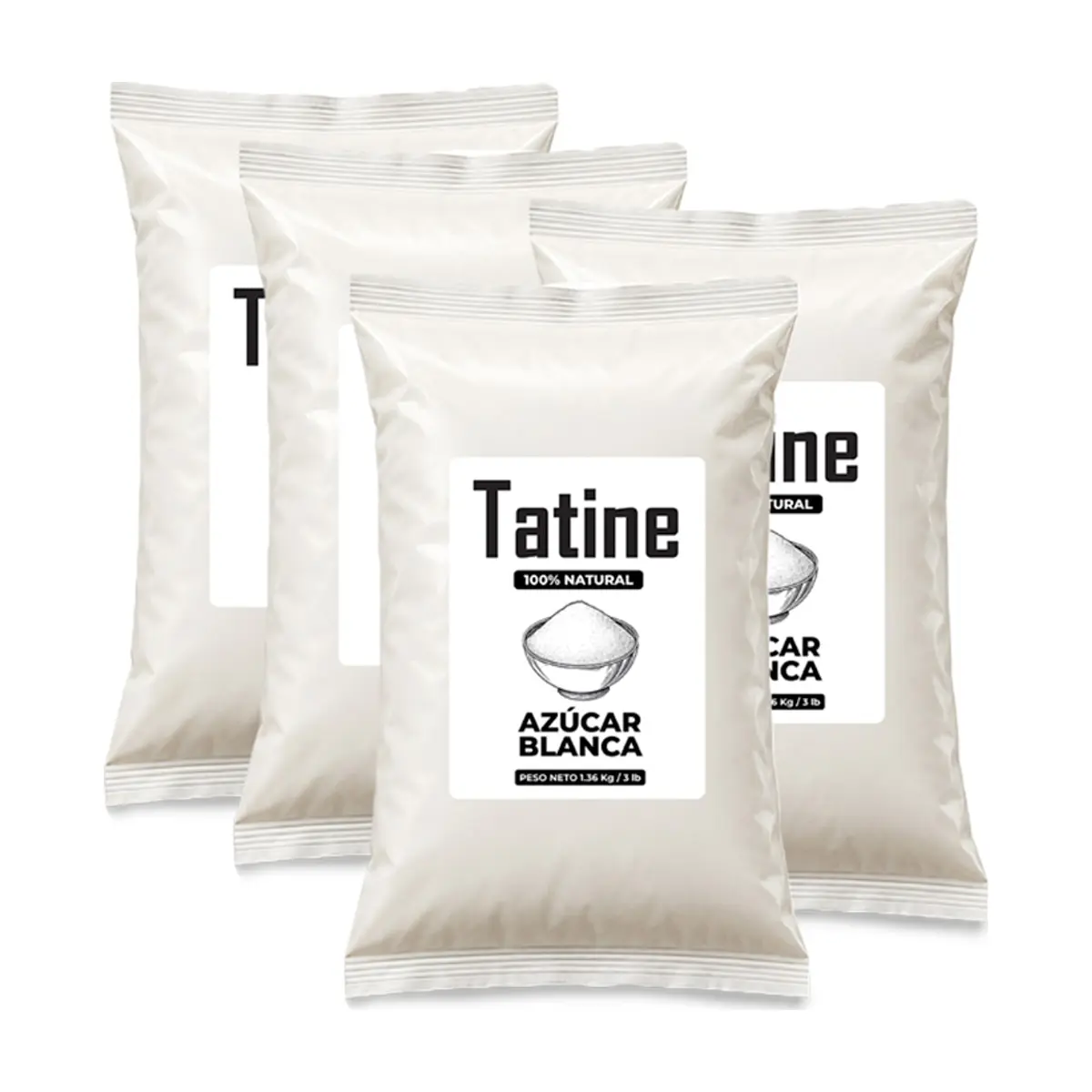 Azúcar blanca Tatine (4 x 1.36 kg / 3 lb)