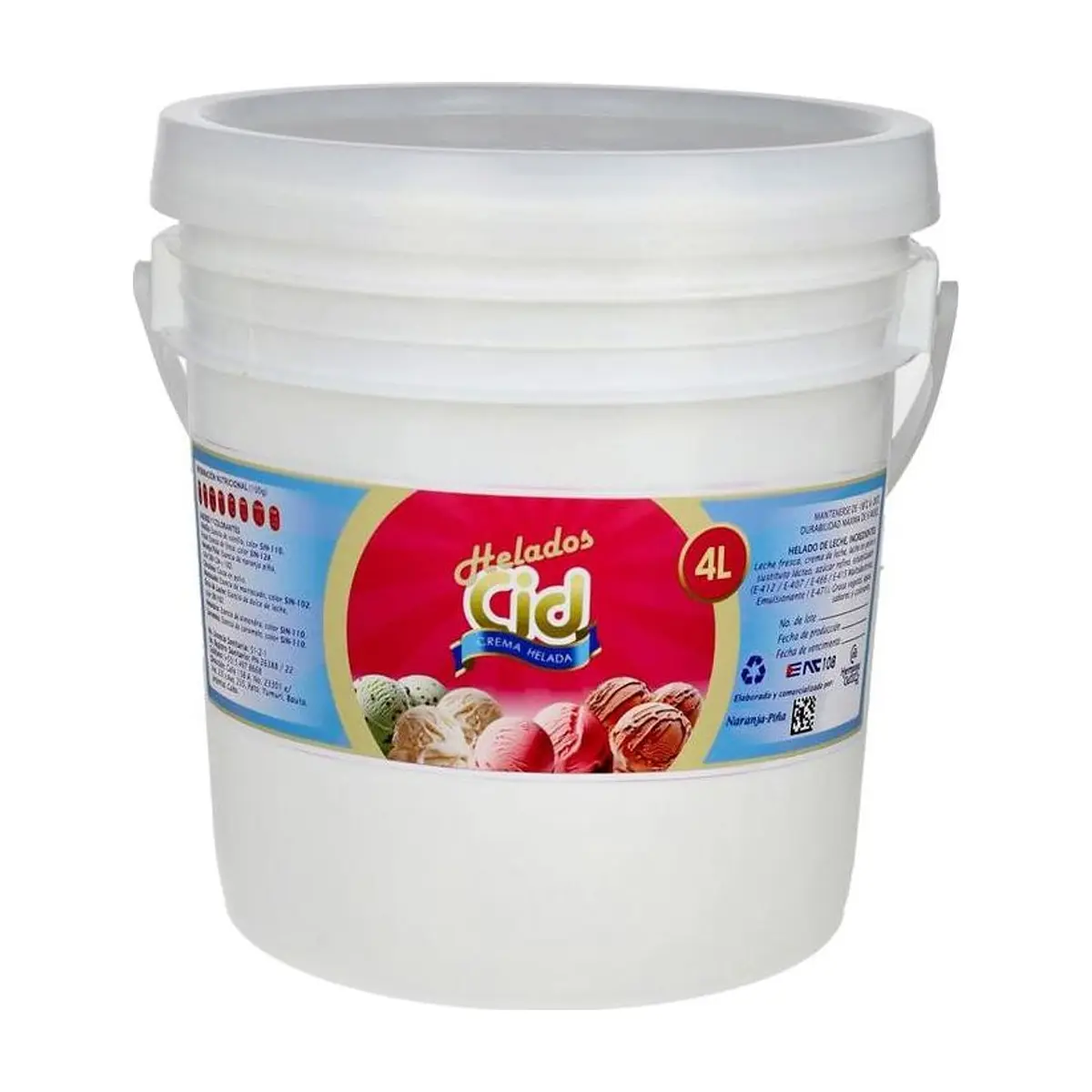 Helado sabor naranja piña CID (4 L)