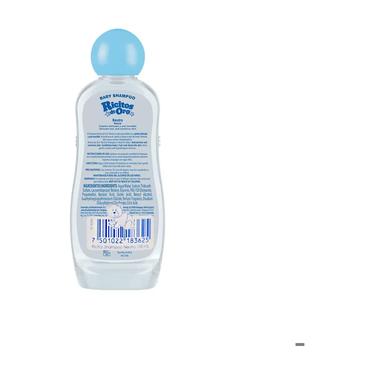 Champú para bebé neutro Ricitos de Oro (100 ml) - Thumbnail 3
