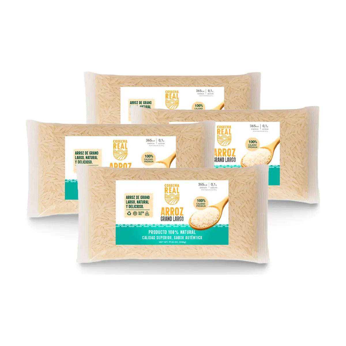 Arroz de grano largo Cosecha Real (4 x 500 g / 1.1 lb)